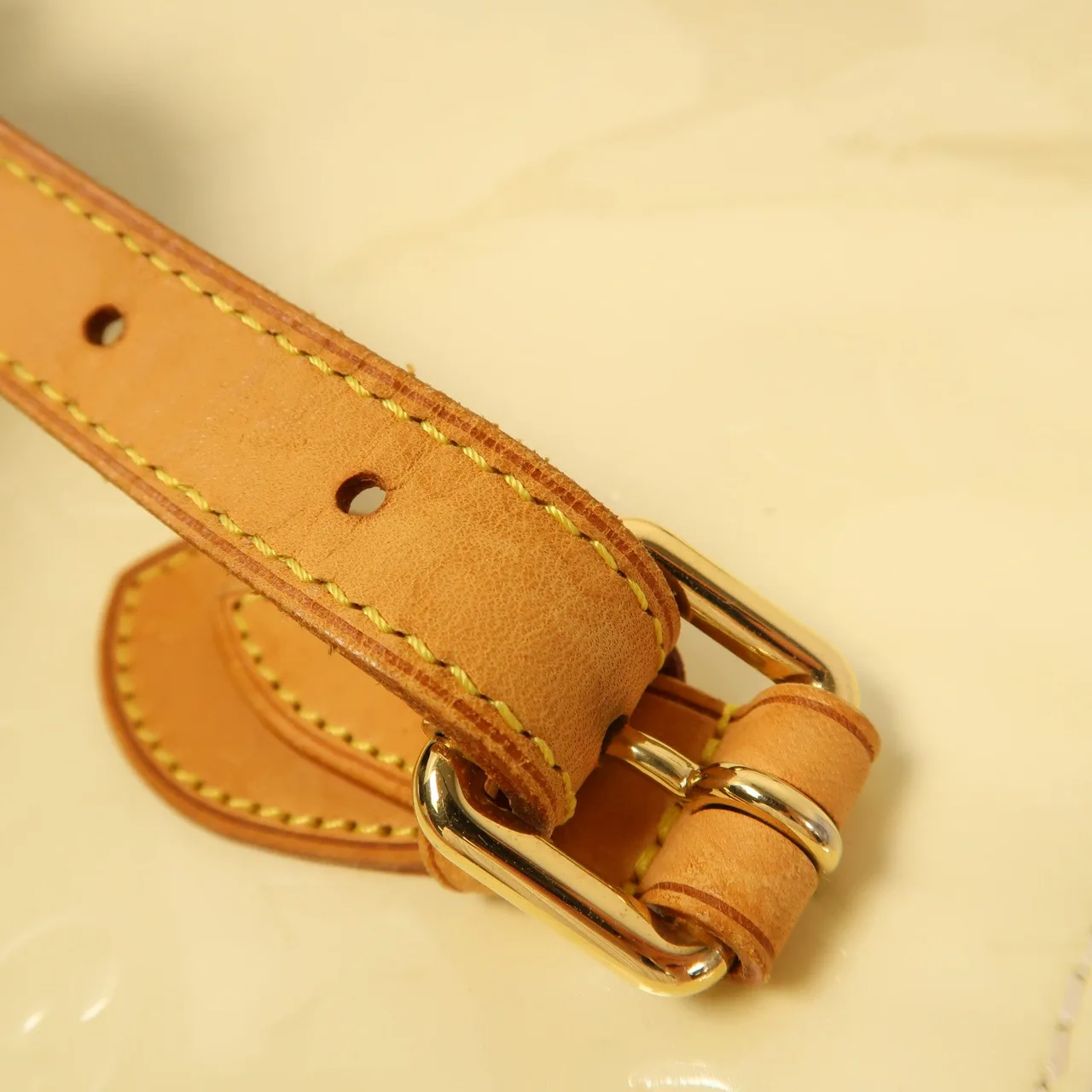 LOUIS VUITTON M91512 托特包 皮革 黃色 / Light Yellow 皮革 中古品B - 縮圖 17