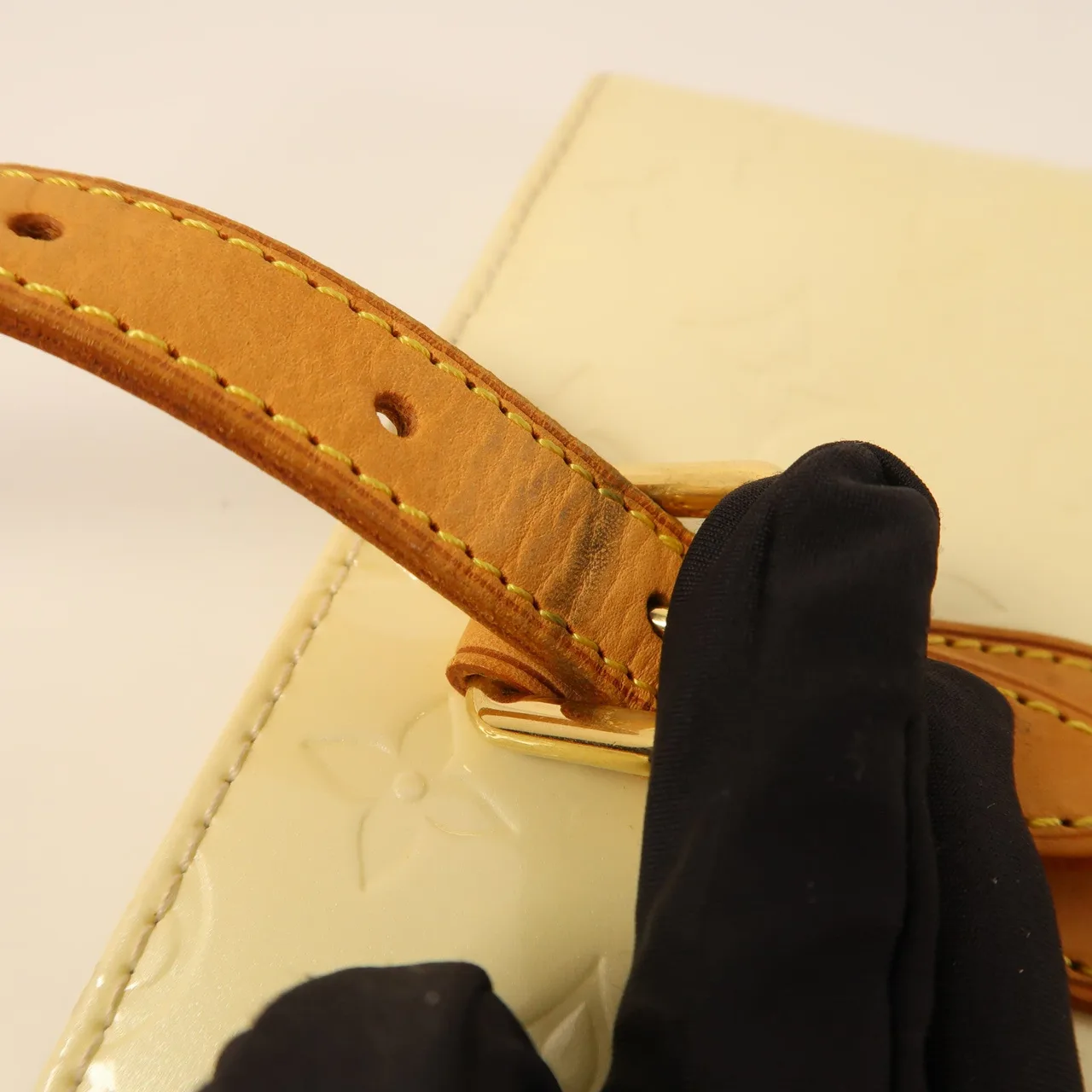 LOUIS VUITTON M91512 托特包 皮革 黃色 / Light Yellow 皮革 中古品B - 縮圖 20