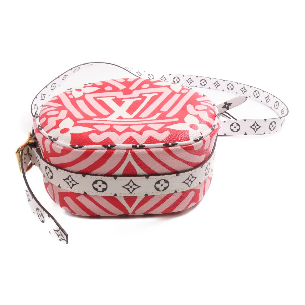 LOUIS VUITTON M45364 肩背包 塗層帆布 紅色 / 白色 / White/Red 塗層帆布 中古品A - 縮圖 4