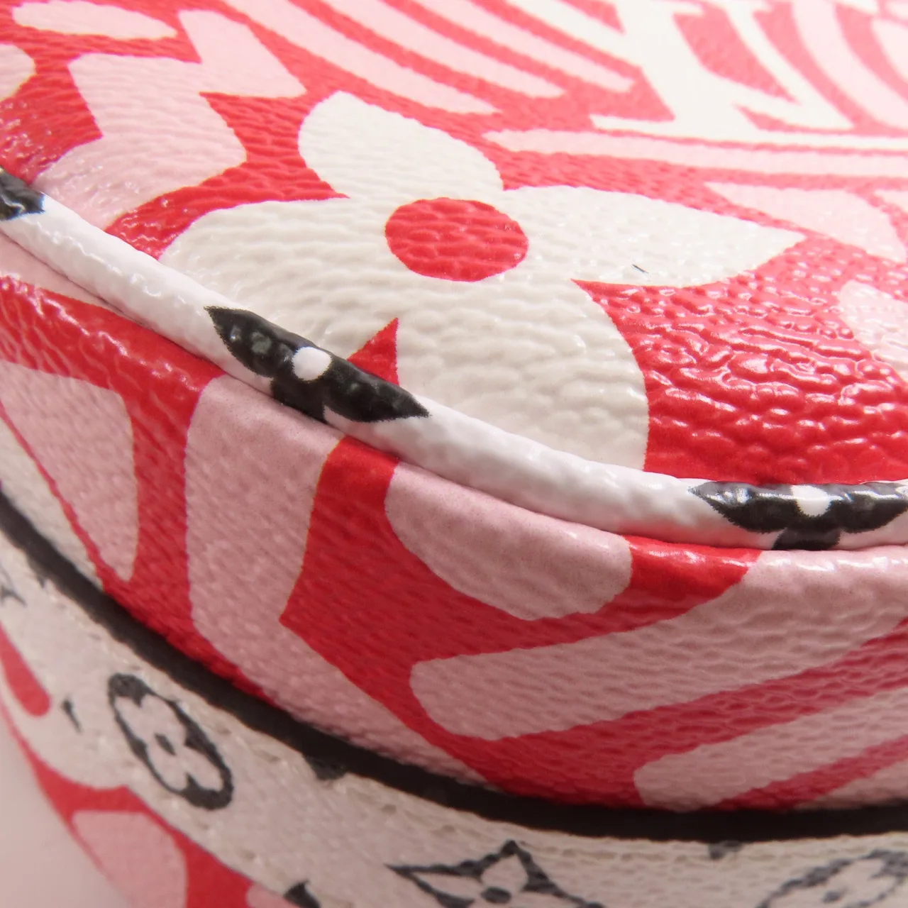 LOUIS VUITTON M45364 肩背包 塗層帆布 紅色 / 白色 / White/Red 塗層帆布 中古品A - 縮圖 9