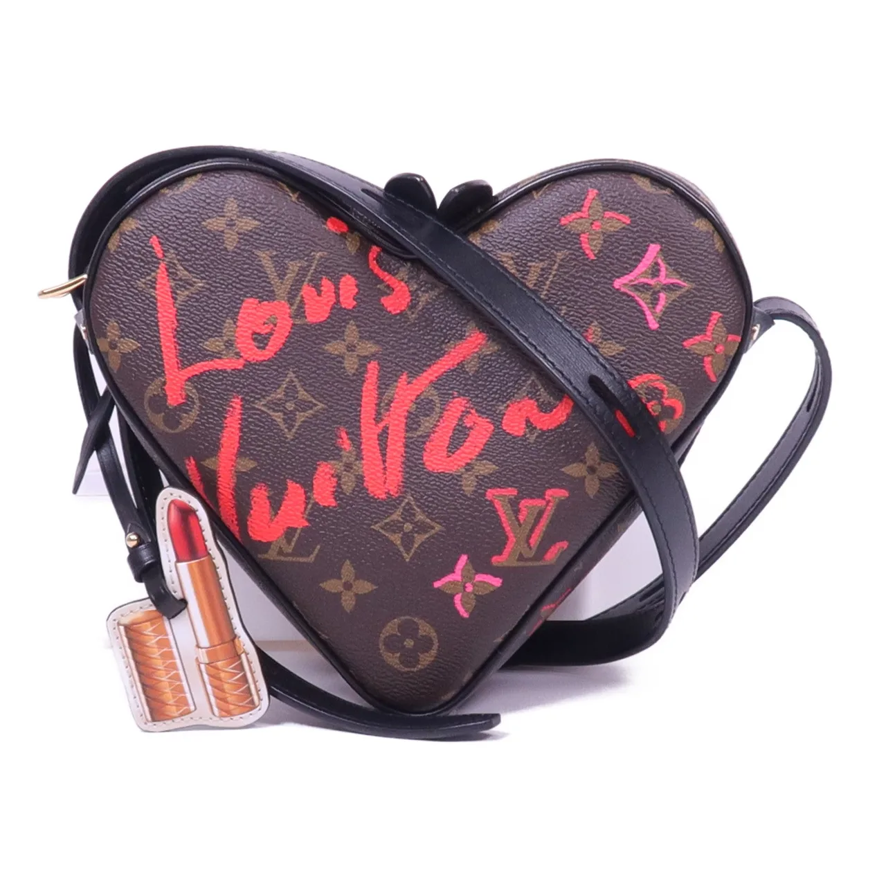 LOUIS VUITTON Sac Coeur M45890 肩背包 塗層帆布 棕色