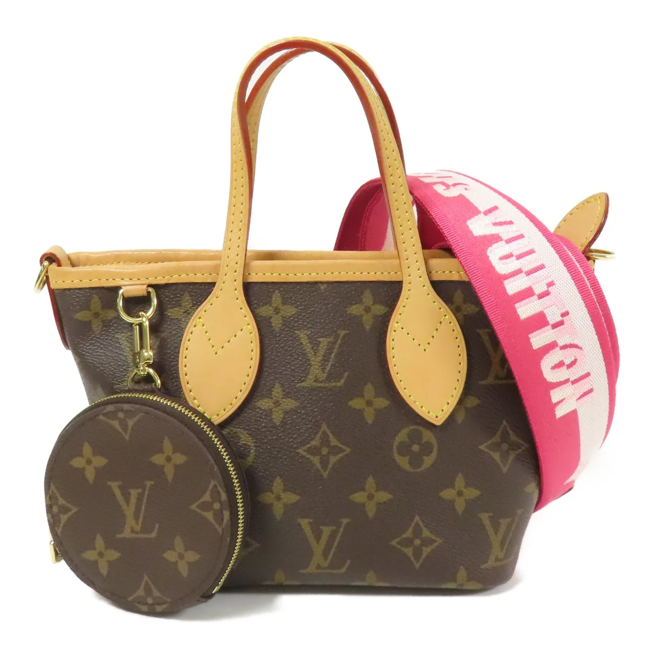 LOUIS VUITTON Neverfull M46786 兩用包 塗層帆布 棕色 / Brown