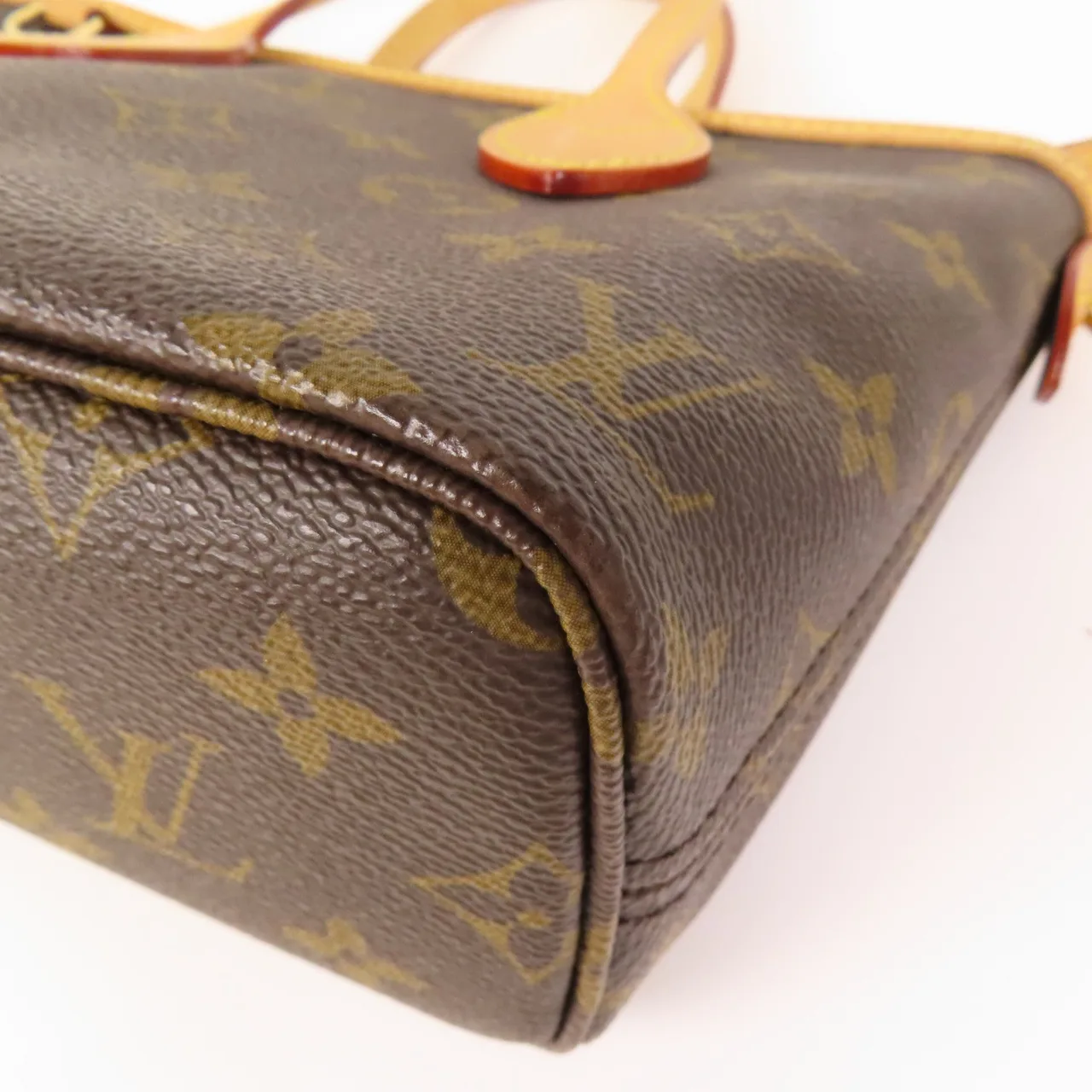 LOUIS VUITTON Neverfull M46705 兩用包 塗層帆布 棕色 / Brown 塗層帆布 中古品B - 縮圖 6