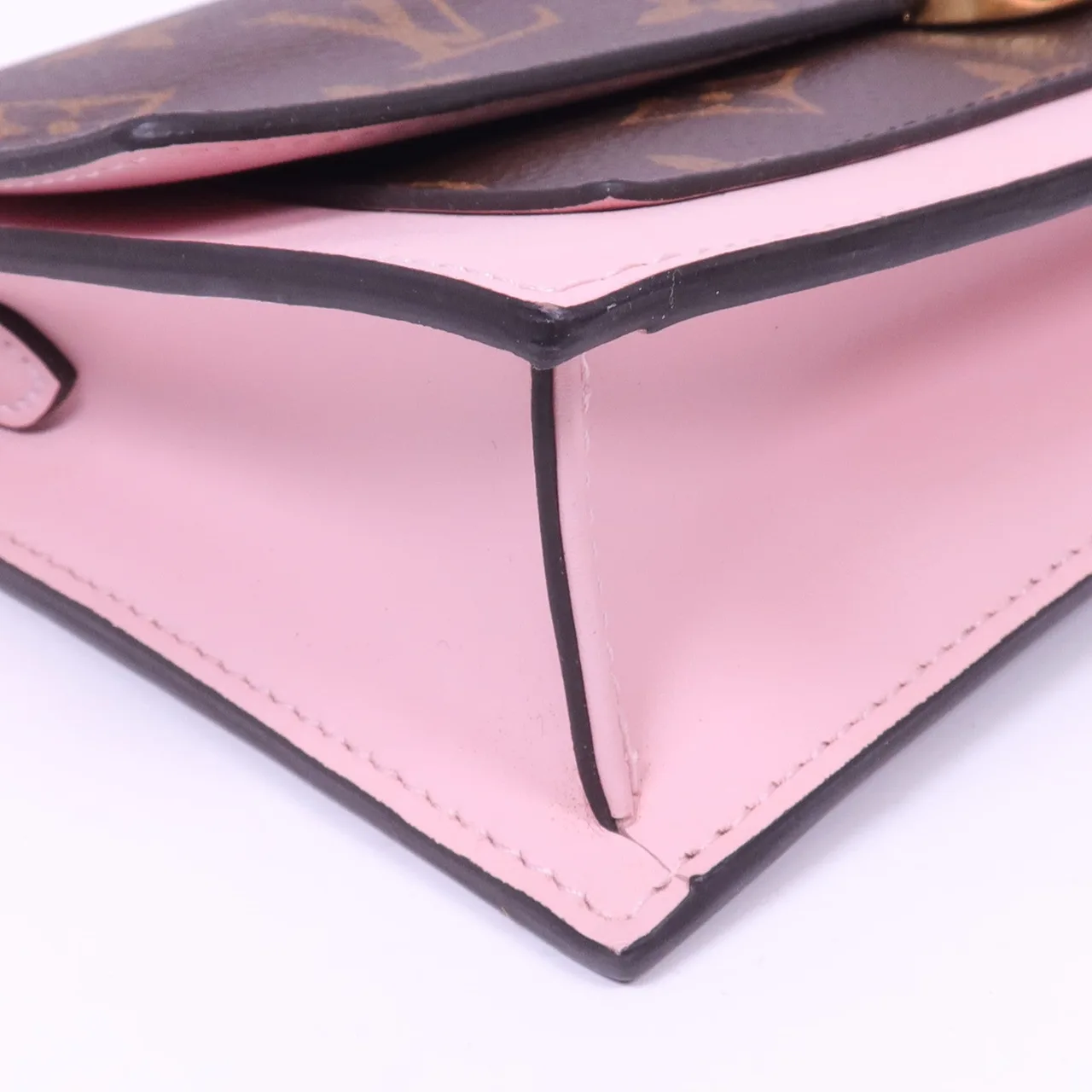 LOUIS VUITTON Flore Chain Wallet M67405 肩背包 塗層帆布 棕色 / 粉色 / Brown/Pink 塗層帆布 中古品B - 縮圖 9