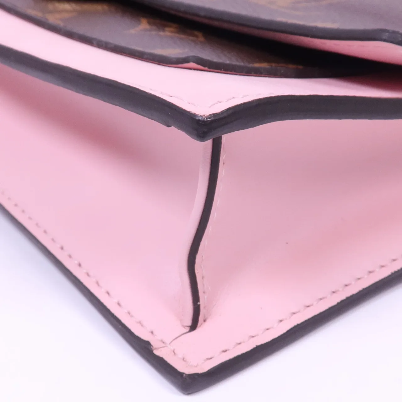 LOUIS VUITTON Flore Chain Wallet M67405 肩背包 塗層帆布 棕色 / 粉色 / Brown/Pink 塗層帆布 中古品B - 縮圖 10