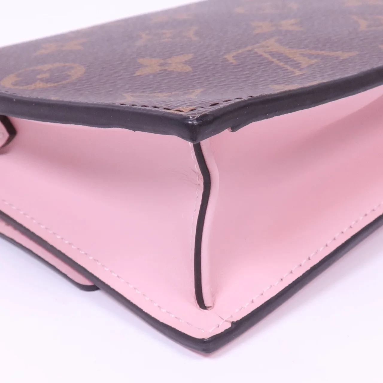 LOUIS VUITTON Flore Chain Wallet M67405 肩背包 塗層帆布 棕色 / 粉色 / Brown/Pink 塗層帆布 中古品B - 縮圖 11