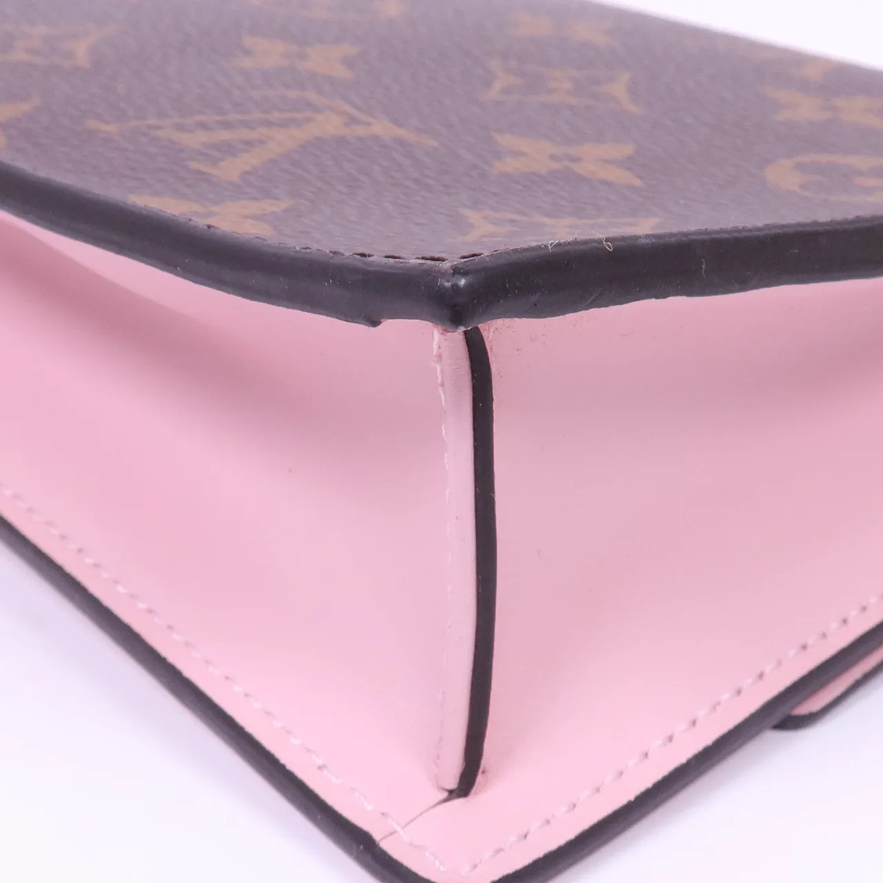 LOUIS VUITTON Flore Chain Wallet M67405 肩背包 塗層帆布 棕色 / 粉色 / Brown/Pink 塗層帆布 中古品B - 縮圖 12