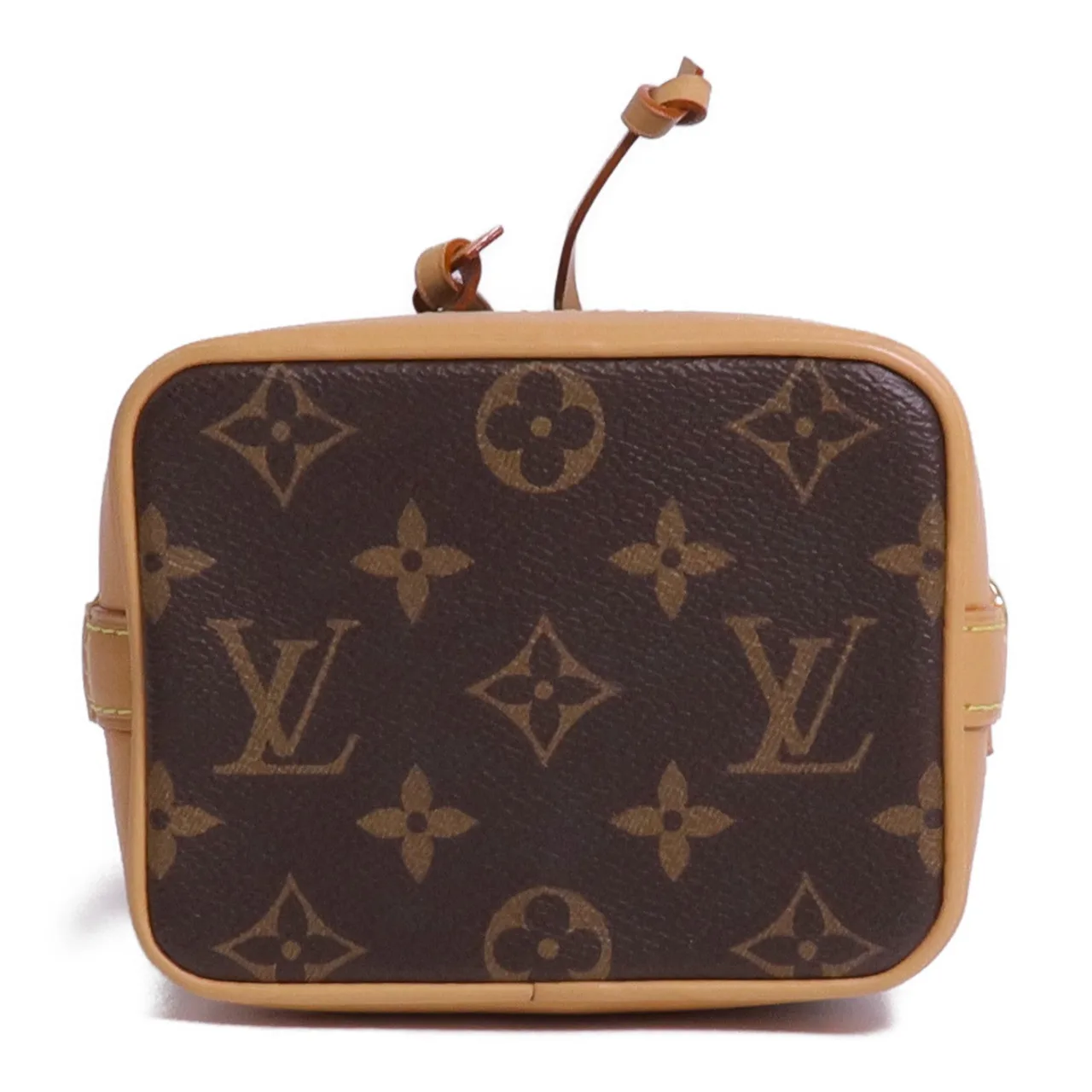 LOUIS VUITTON Nano Noe M81266 兩用包 塗層帆布 棕色 / Brown 塗層帆布 中古品A - 縮圖 4