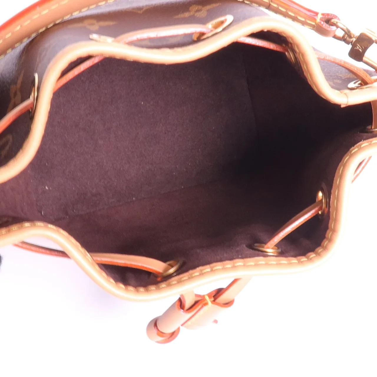 LOUIS VUITTON Nano Noe M81266 兩用包 塗層帆布 棕色 / Brown 塗層帆布 中古品A - 縮圖 5