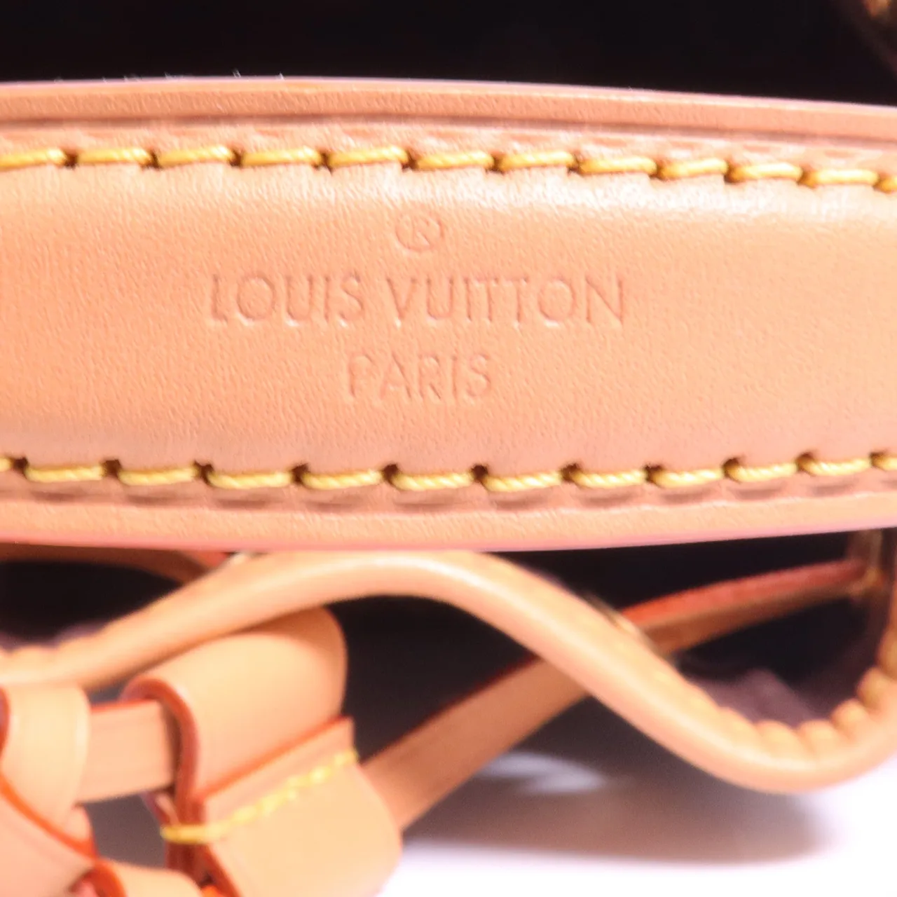 LOUIS VUITTON Nano Noe M81266 兩用包 塗層帆布 棕色 / Brown 塗層帆布 中古品A - 縮圖 6