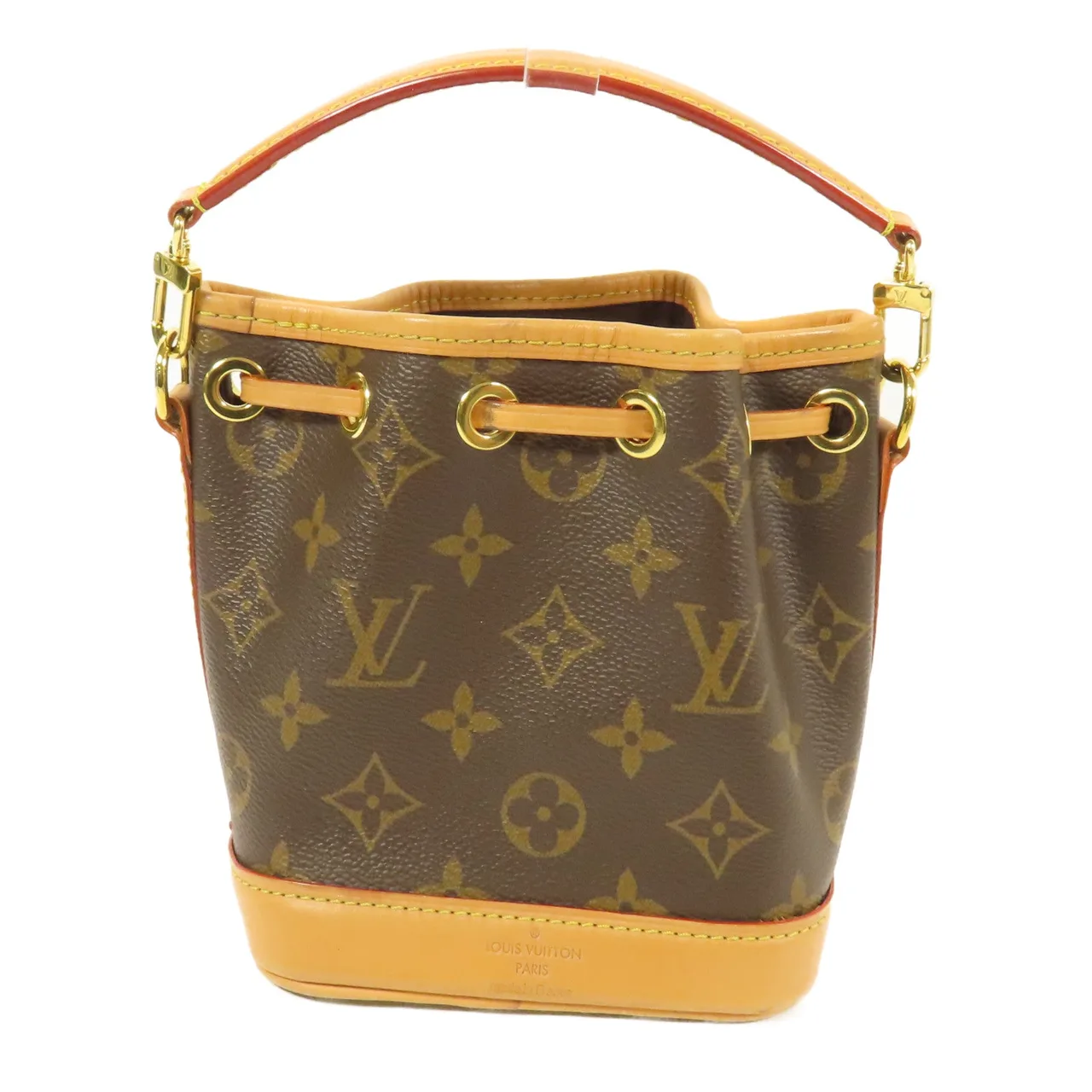 LOUIS VUITTON Nano Noe M81266 兩用包 塗層帆布 棕色 / Brown 塗層帆布 中古品A - 縮圖 2
