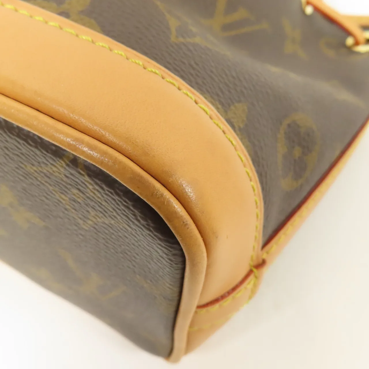 LOUIS VUITTON Nano Noe M81266 兩用包 塗層帆布 棕色 / Brown 塗層帆布 中古品A - 縮圖 6