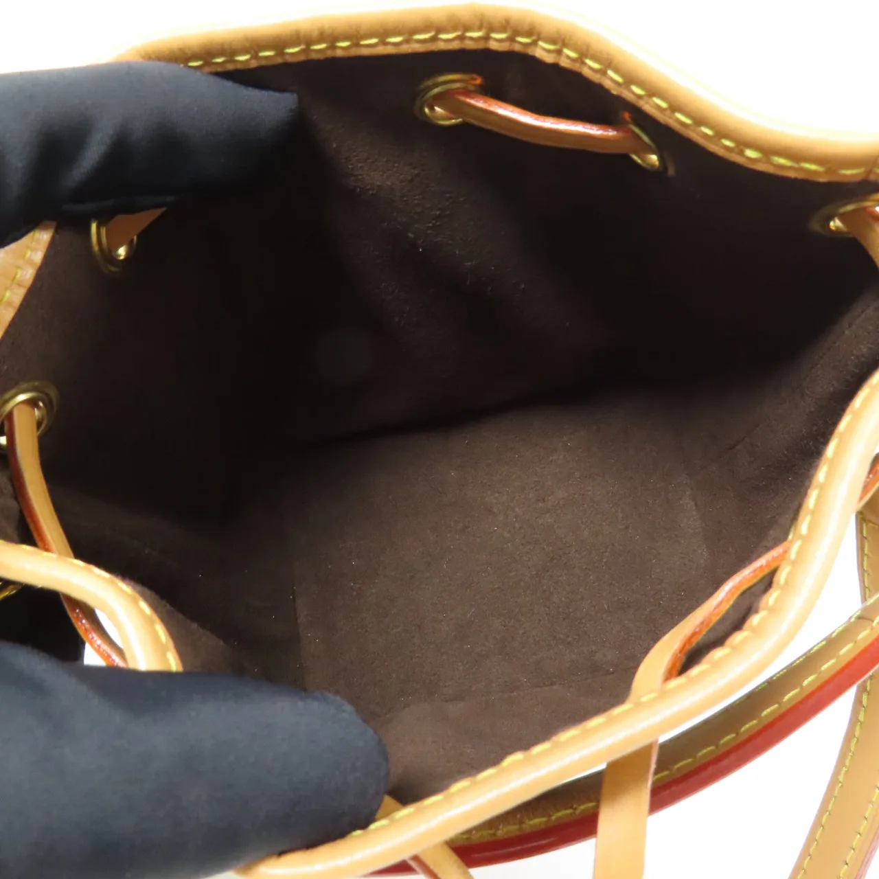 LOUIS VUITTON Nano Noe M81266 兩用包 塗層帆布 棕色 / Brown 塗層帆布 中古品A - 縮圖 16