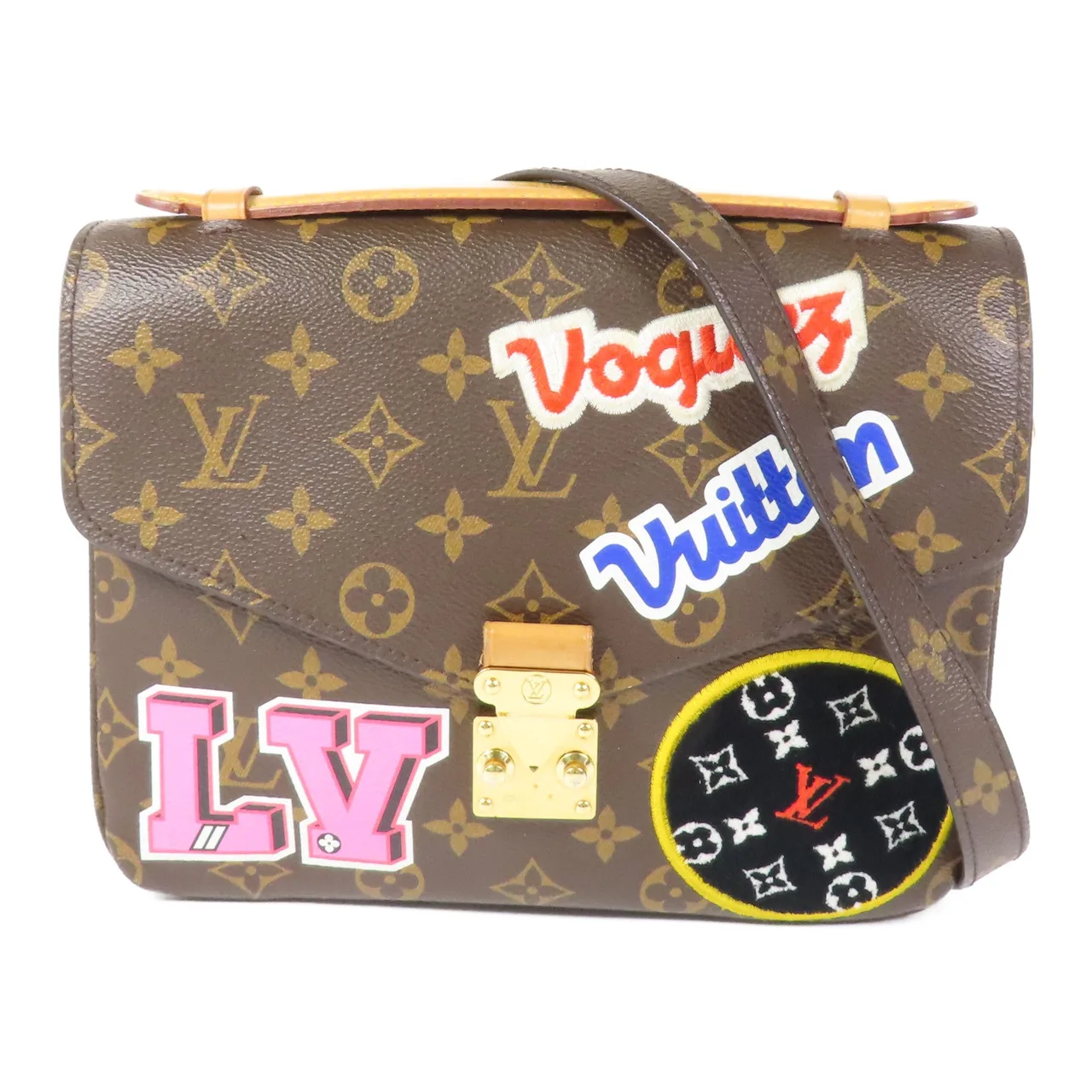 LOUIS VUITTON Pochette Metis M43991 兩用包 塗層帆布 棕色 / Brown