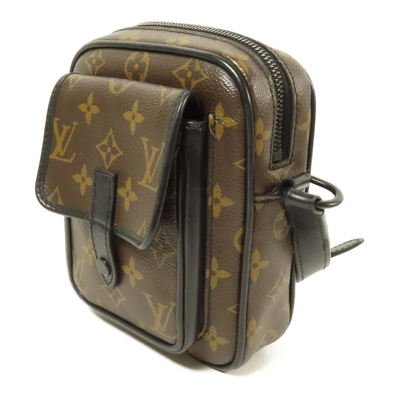 LOUIS VUITTON Christopher M69404 肩背包 塗層帆布 棕色 / 黑色 / Brown 塗層帆布 中古品A - 縮圖 3