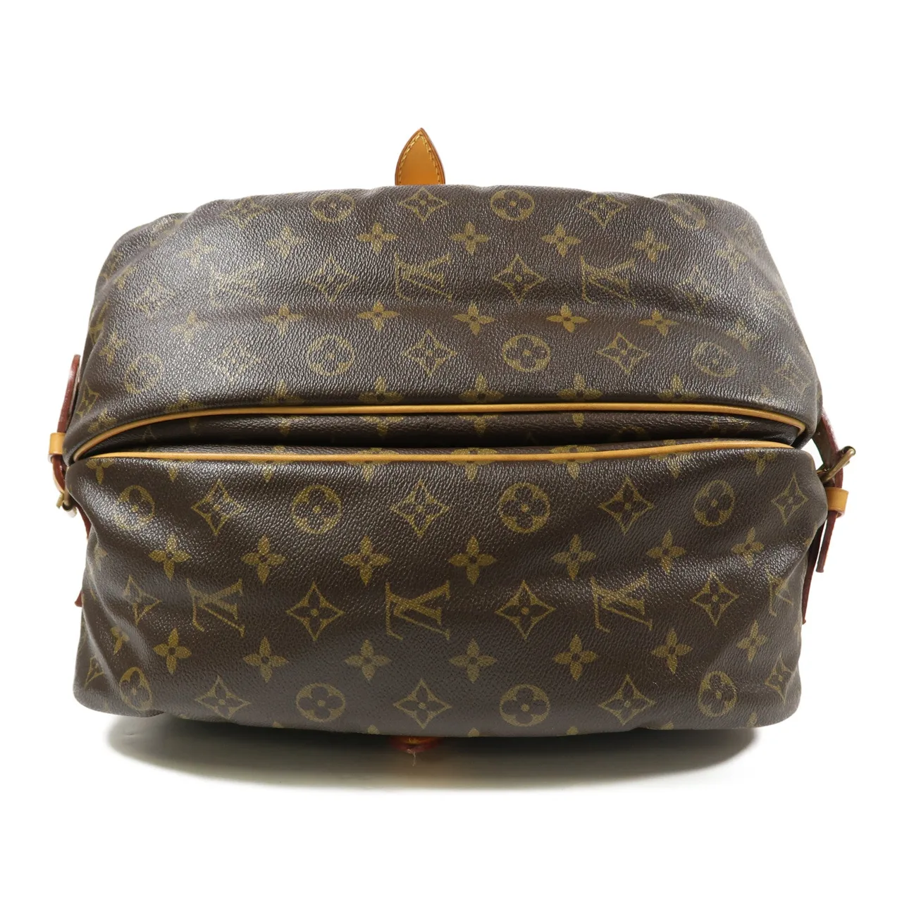 LOUIS VUITTON Saumur M42254 肩背包 塗層帆布 棕色 / Brown 塗層帆布 中古品B - 縮圖 4