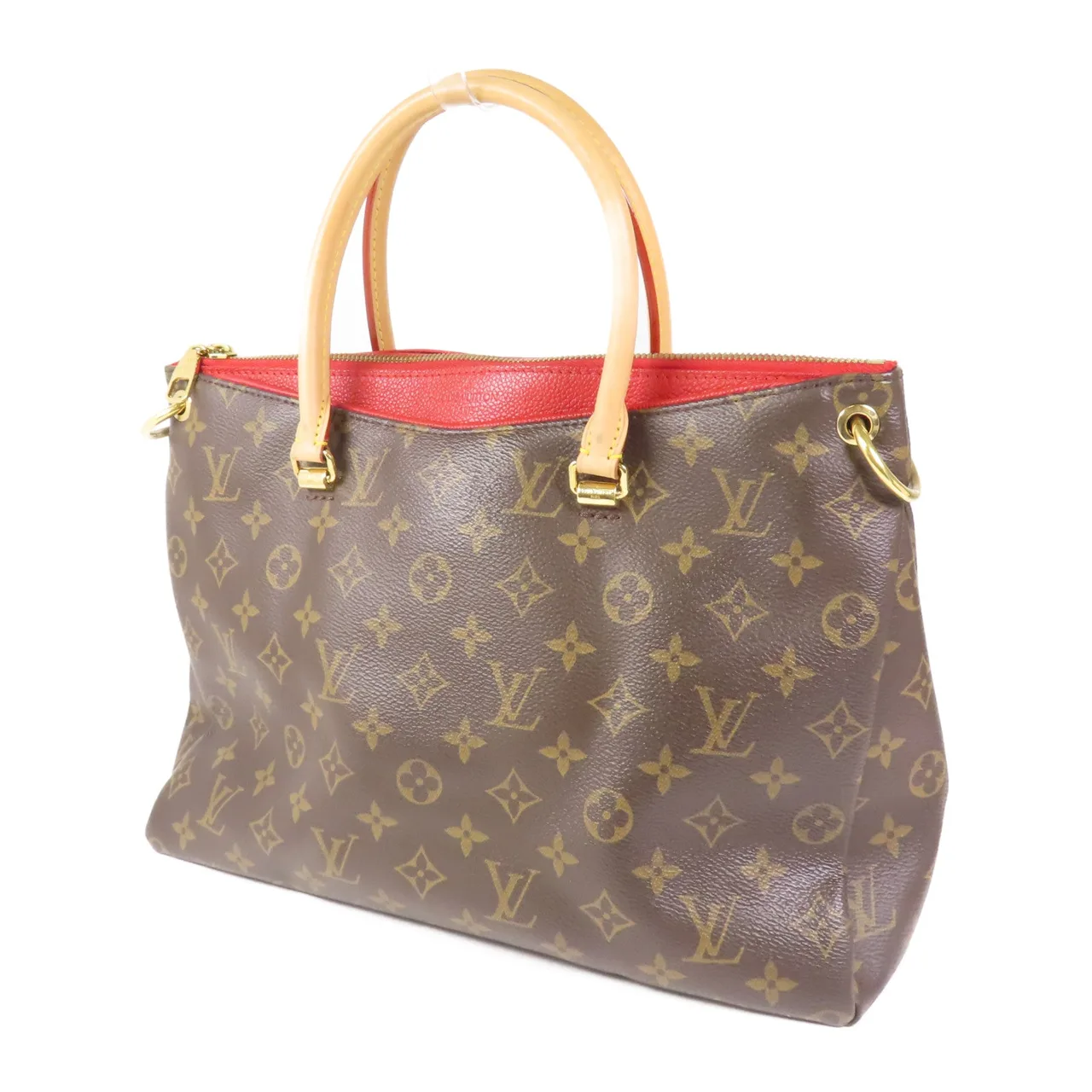 LOUIS VUITTON Pallas M41175 兩用包 塗層帆布 棕色 / Brown 塗層帆布 中古品B - 縮圖 2