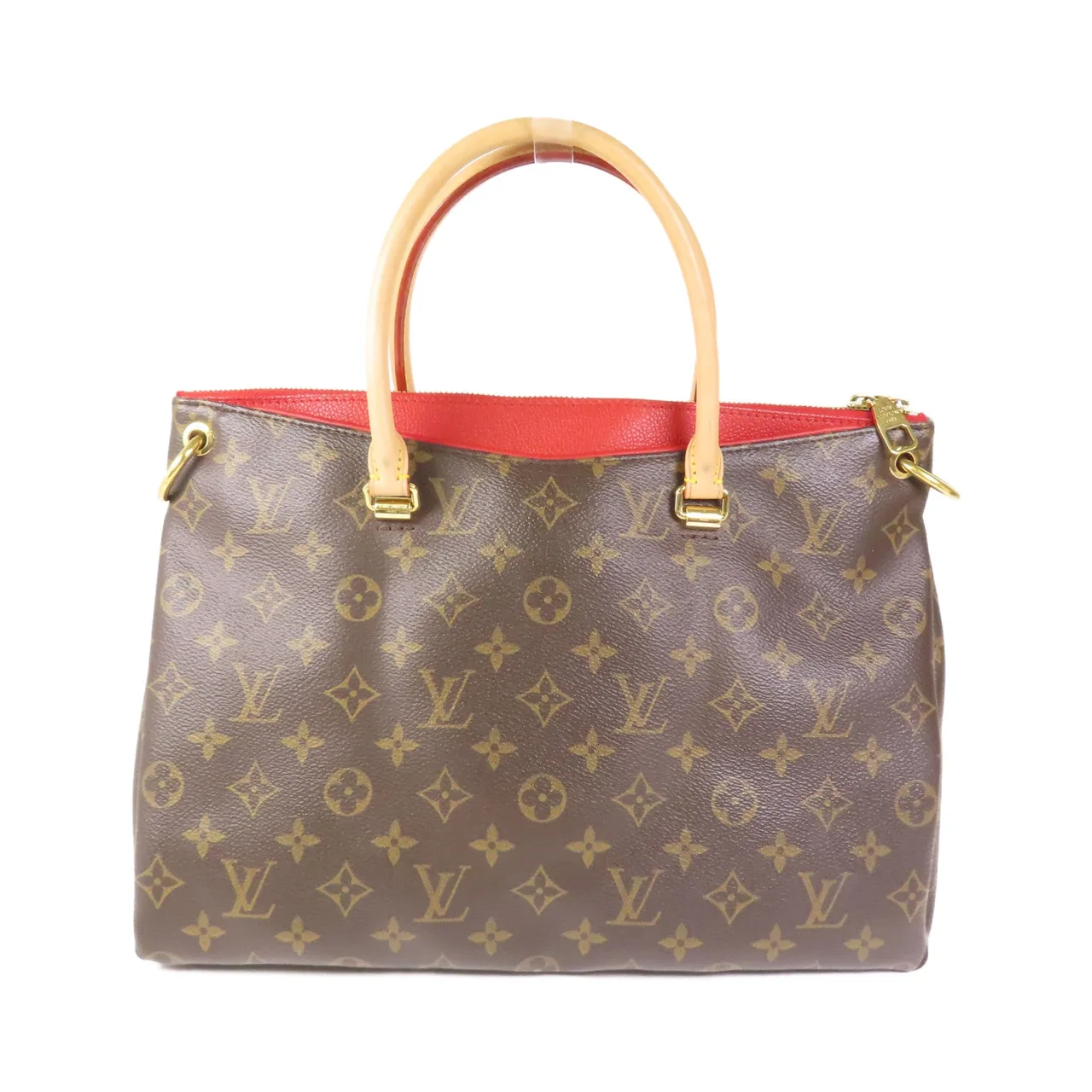 LOUIS VUITTON Pallas M41175 兩用包 塗層帆布 棕色 / Brown 塗層帆布 中古品B - 縮圖 3
