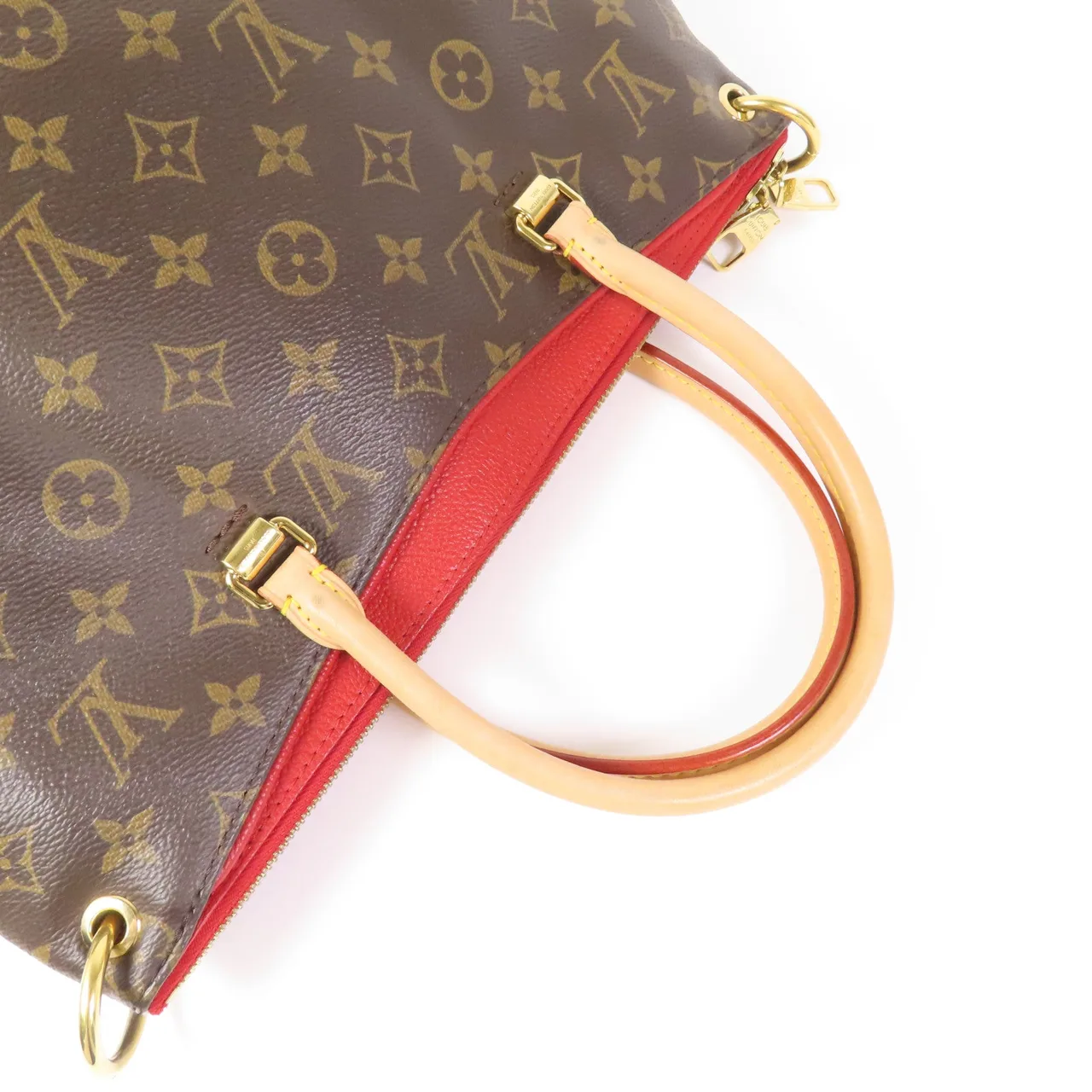 LOUIS VUITTON Pallas M41175 兩用包 塗層帆布 棕色 / Brown 塗層帆布 中古品B - 縮圖 5