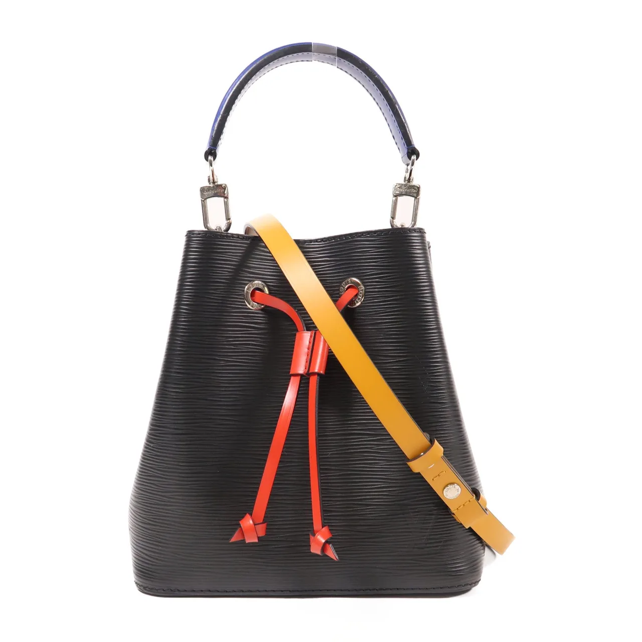 LOUIS VUITTON NeoNoe M52853 兩用包 牛皮 黑色 / 紅色 / Black/Navy 牛皮 中古品A - 縮圖 2