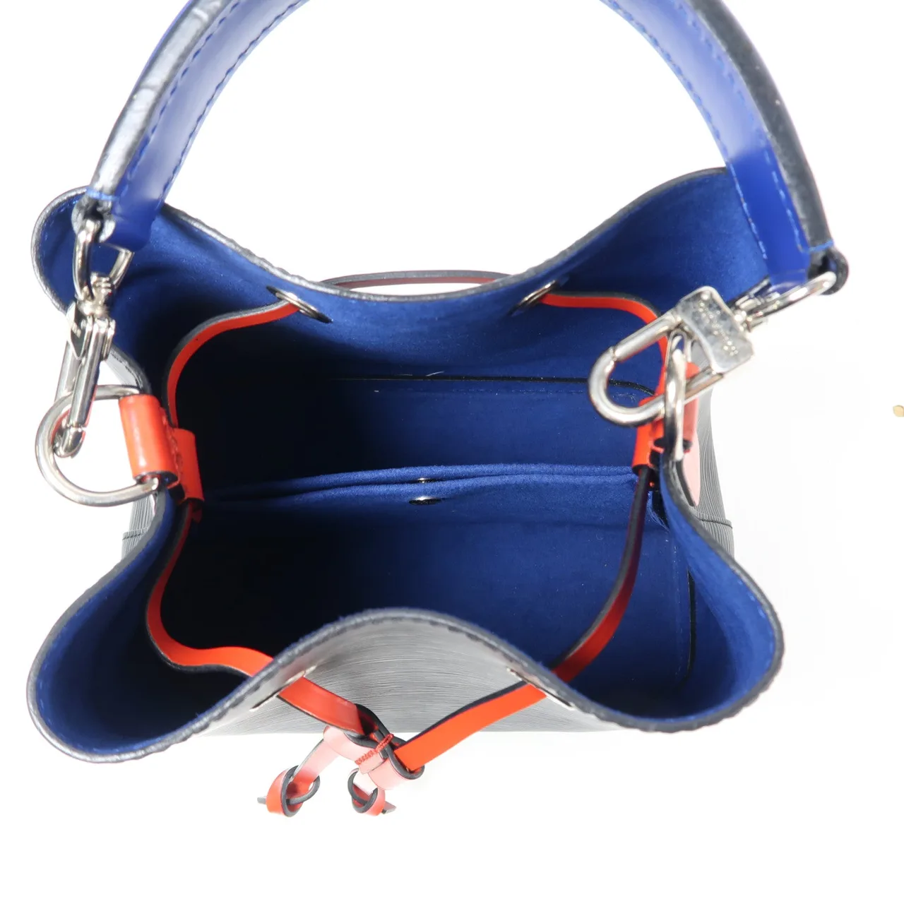 LOUIS VUITTON NeoNoe M52853 兩用包 牛皮 黑色 / 紅色 / Black/Navy 牛皮 中古品A - 縮圖 12