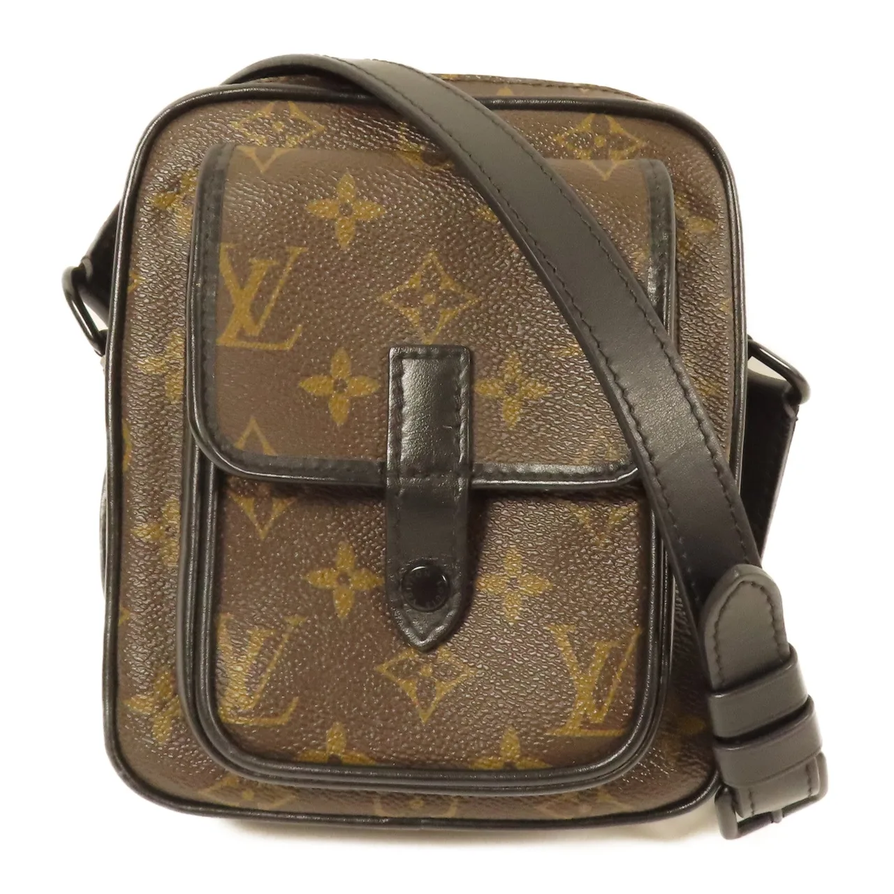 LOUIS VUITTON Christopher M69404 肩背包 塗層帆布 棕色 / 黑色 / Brown