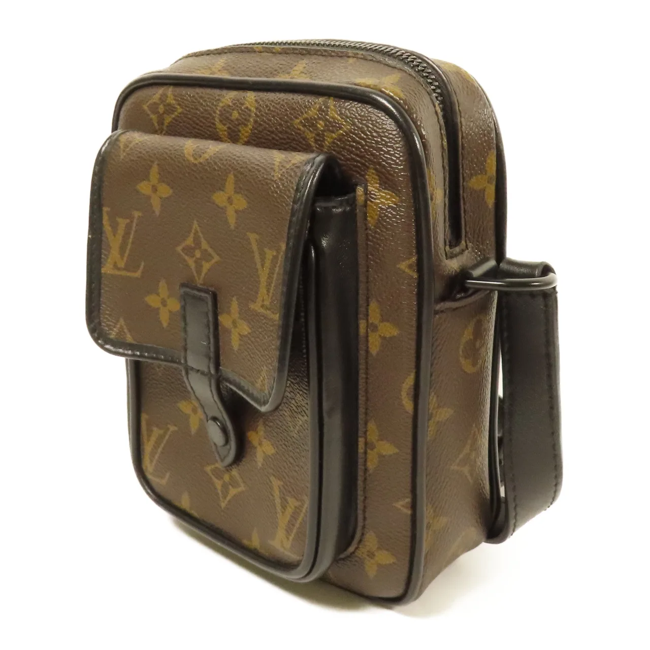 LOUIS VUITTON Christopher M69404 肩背包 塗層帆布 棕色 / 黑色 / Brown 塗層帆布 中古品B - 縮圖 3