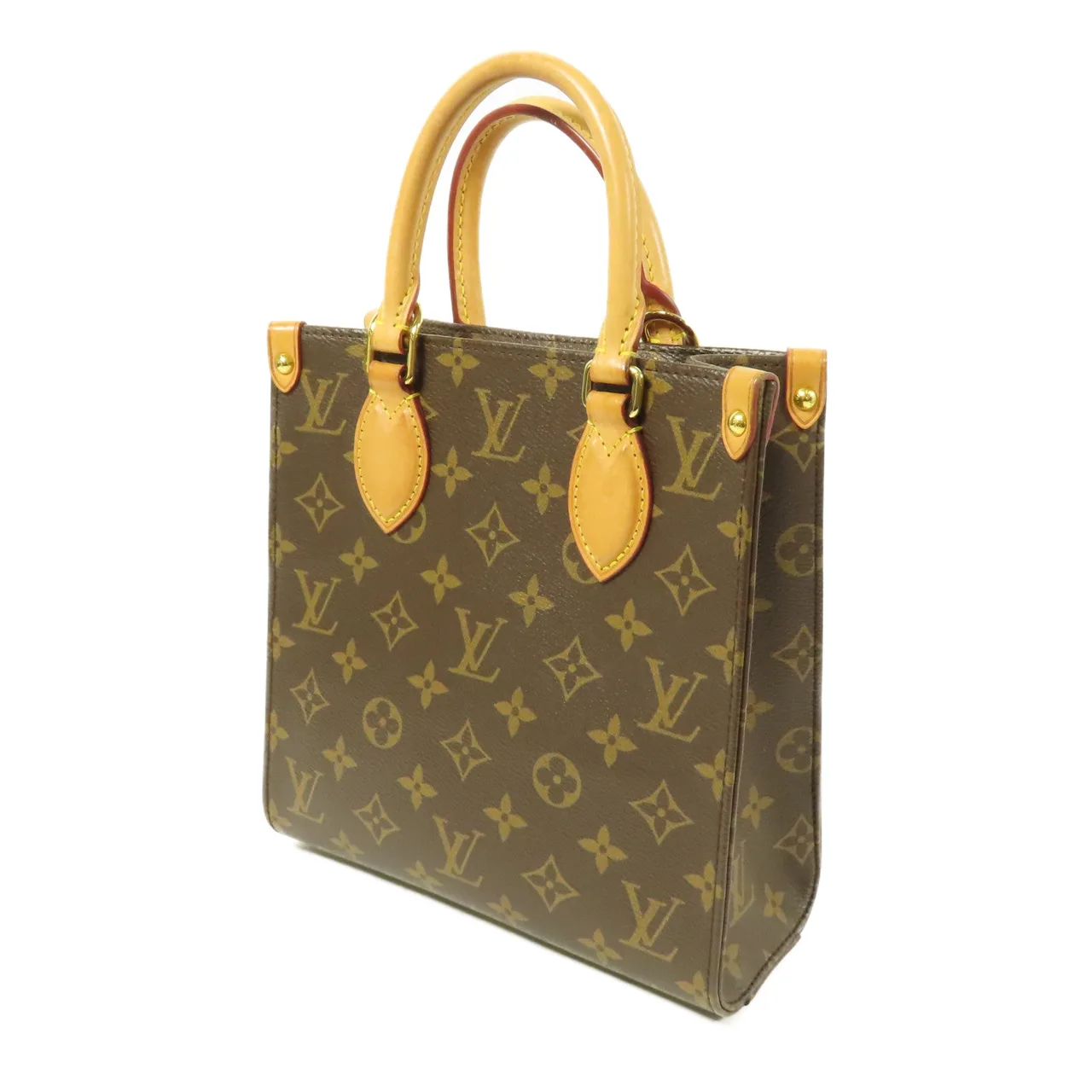 LOUIS VUITTON Sac Plat M46265 兩用包 塗層帆布 棕色 / Brown 塗層帆布 中古品B - 縮圖 3