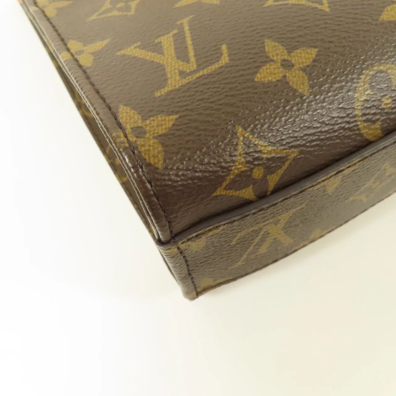 LOUIS VUITTON Sac Plat M46265 兩用包 塗層帆布 棕色 / Brown 塗層帆布 中古品B - 縮圖 7