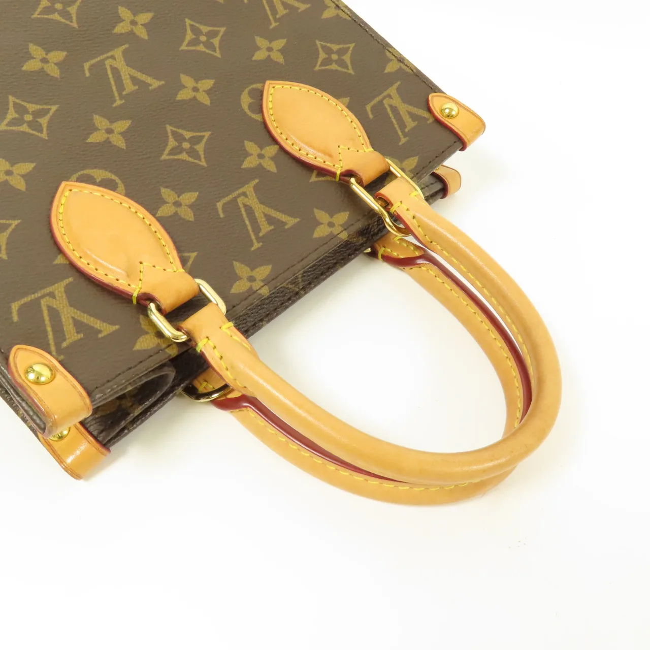 LOUIS VUITTON Sac Plat M46265 兩用包 塗層帆布 棕色 / Brown 塗層帆布 中古品B - 縮圖 9
