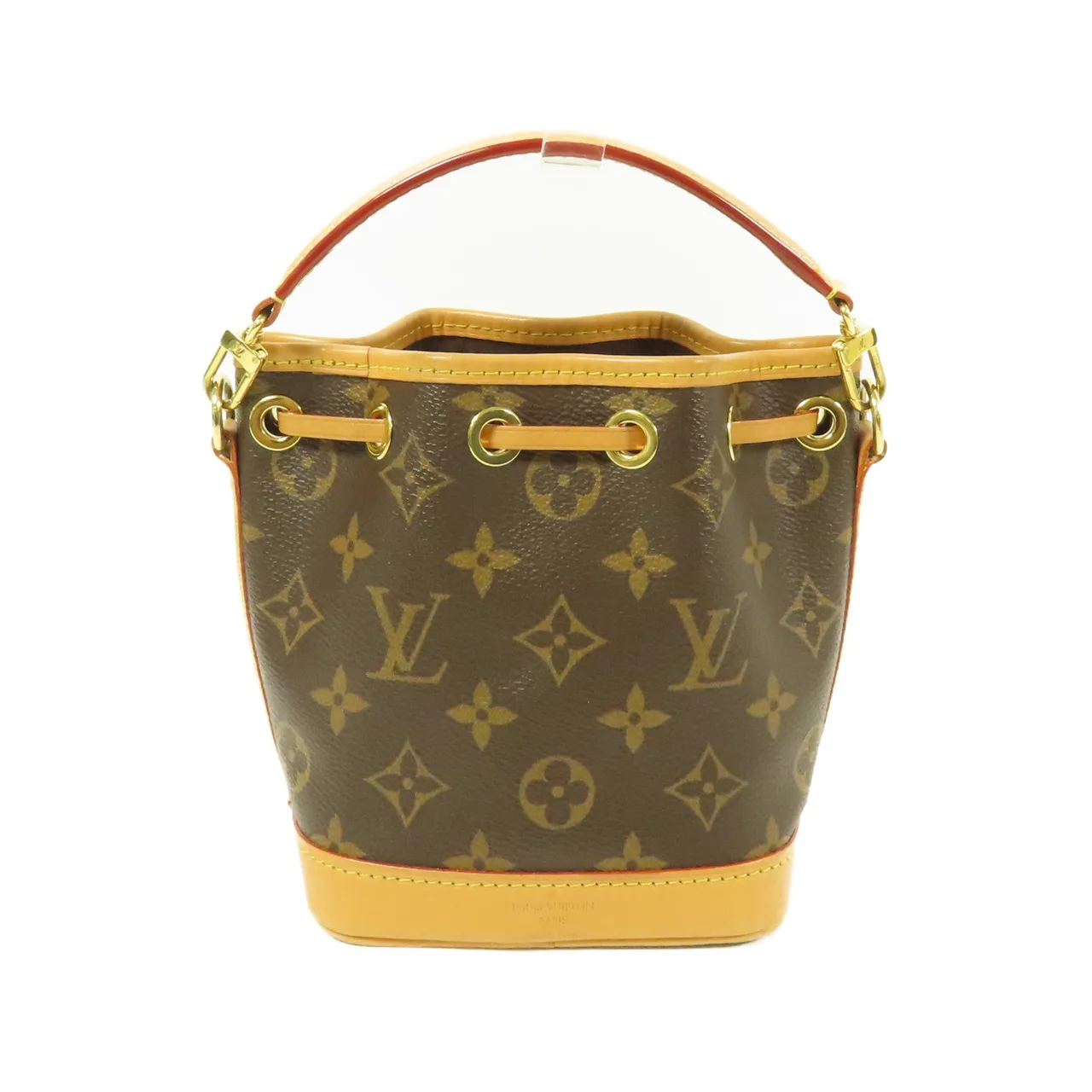 LOUIS VUITTON Nano Noe M81266 兩用包 塗層帆布 棕色 / Brown 塗層帆布 中古品A - 縮圖 2