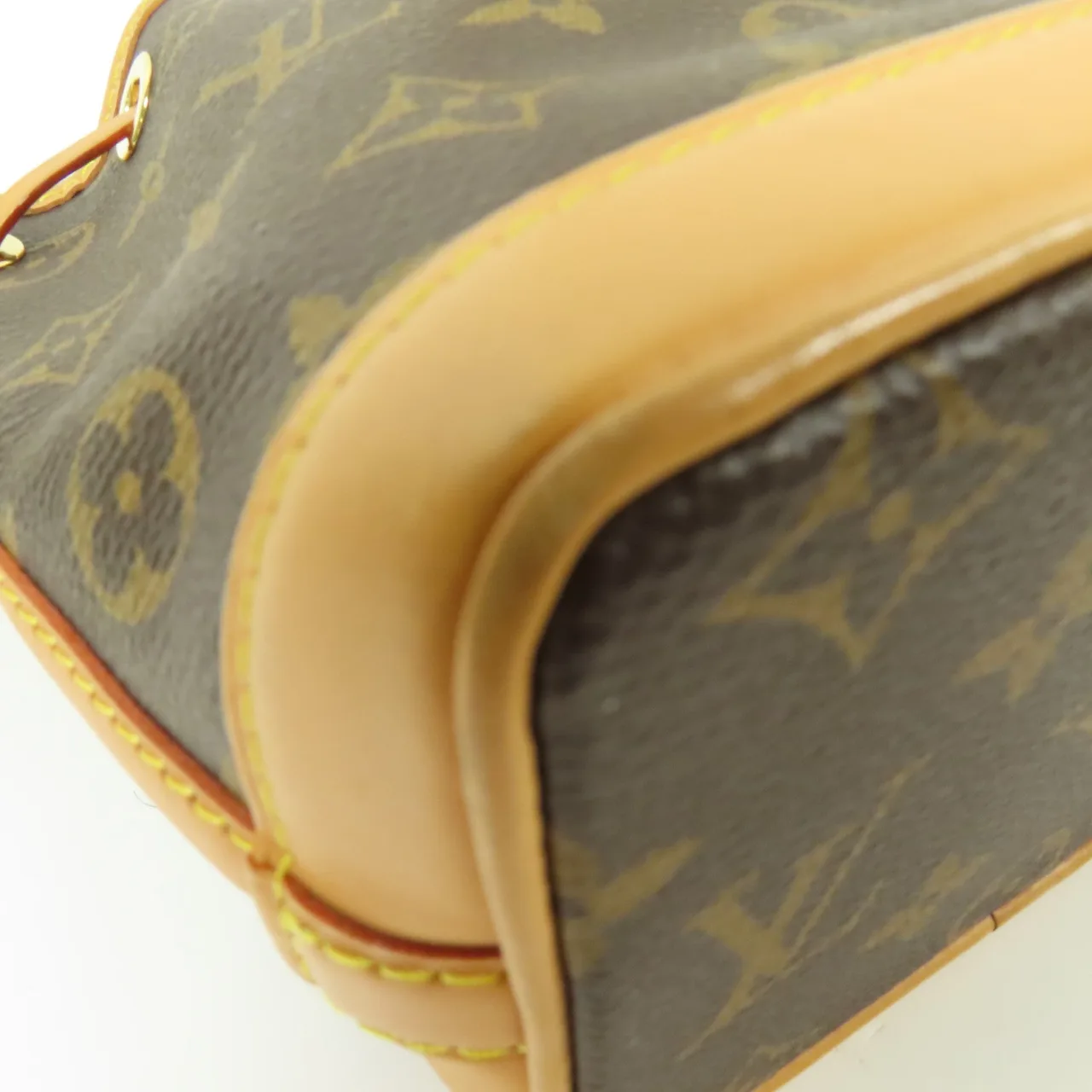 LOUIS VUITTON Nano Noe M81266 兩用包 塗層帆布 棕色 / Brown 塗層帆布 中古品A - 縮圖 5