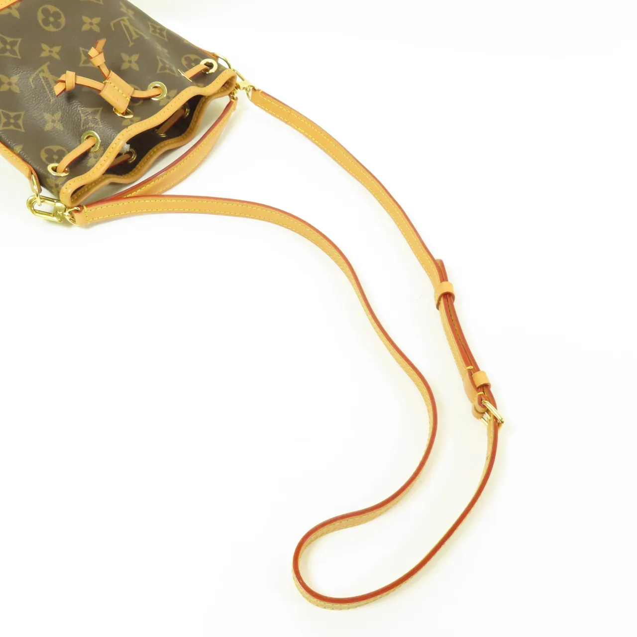 LOUIS VUITTON Nano Noe M81266 兩用包 塗層帆布 棕色 / Brown 塗層帆布 中古品A - 縮圖 10