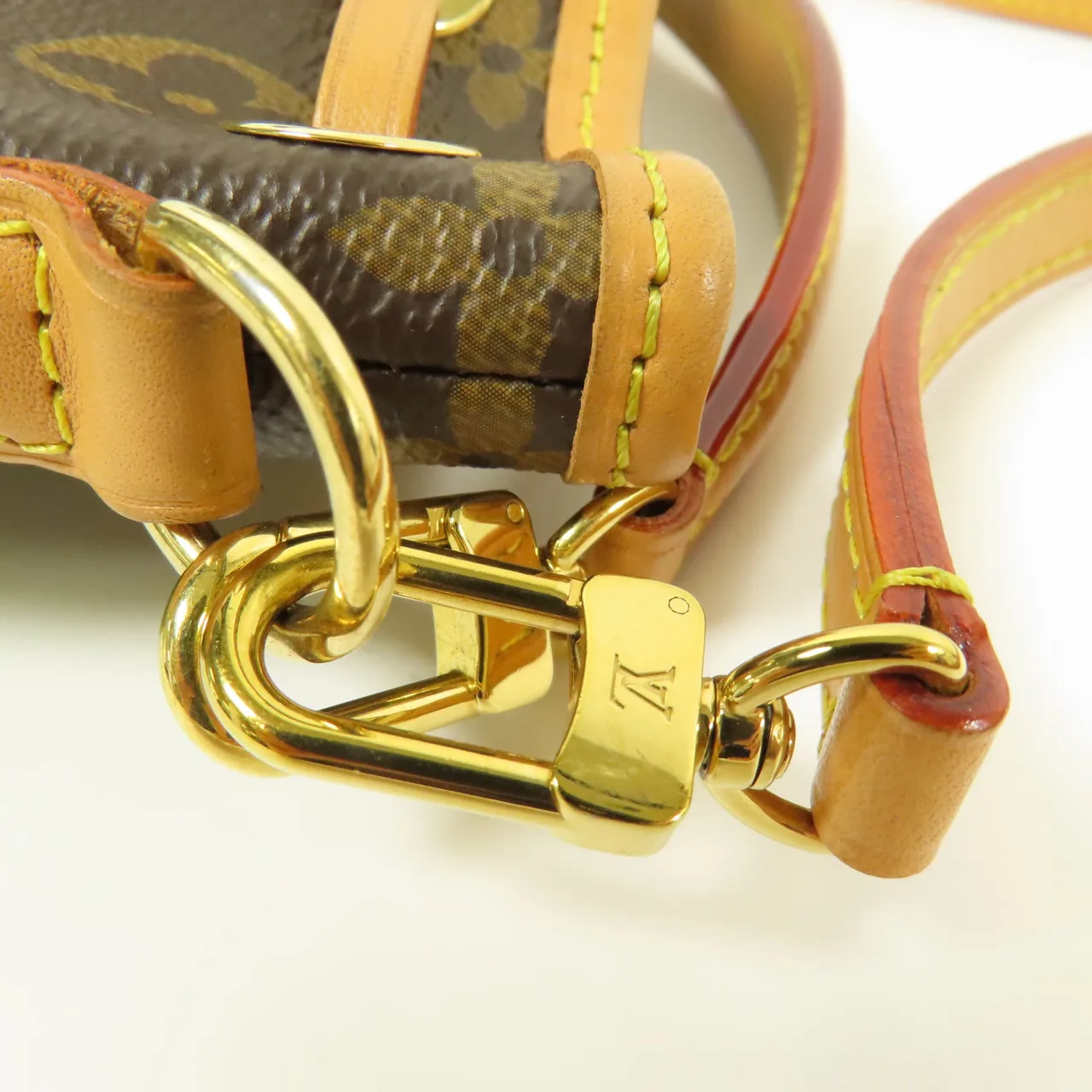 LOUIS VUITTON Nano Noe M81266 兩用包 塗層帆布 棕色 / Brown 塗層帆布 中古品A - 縮圖 12