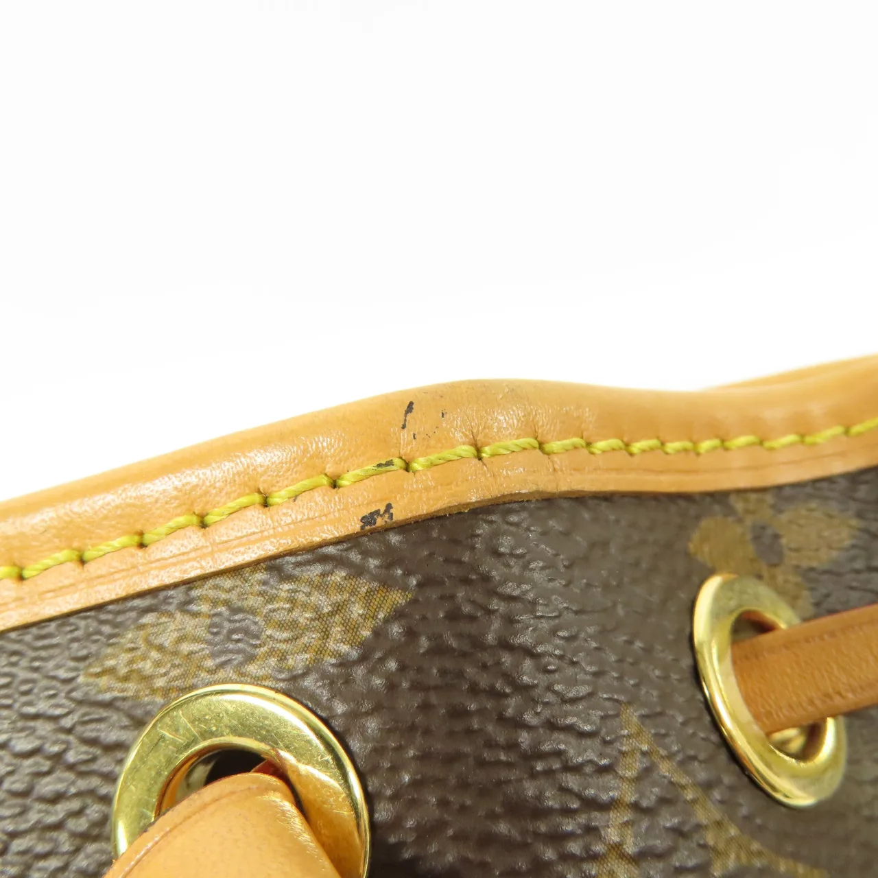 LOUIS VUITTON Nano Noe M81266 兩用包 塗層帆布 棕色 / Brown 塗層帆布 中古品A - 縮圖 13