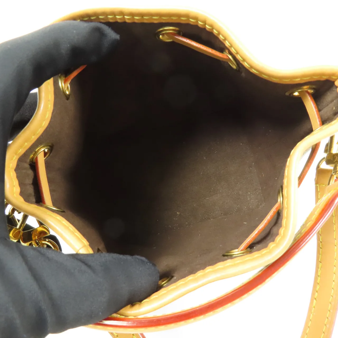 LOUIS VUITTON Nano Noe M81266 兩用包 塗層帆布 棕色 / Brown 塗層帆布 中古品A - 縮圖 15