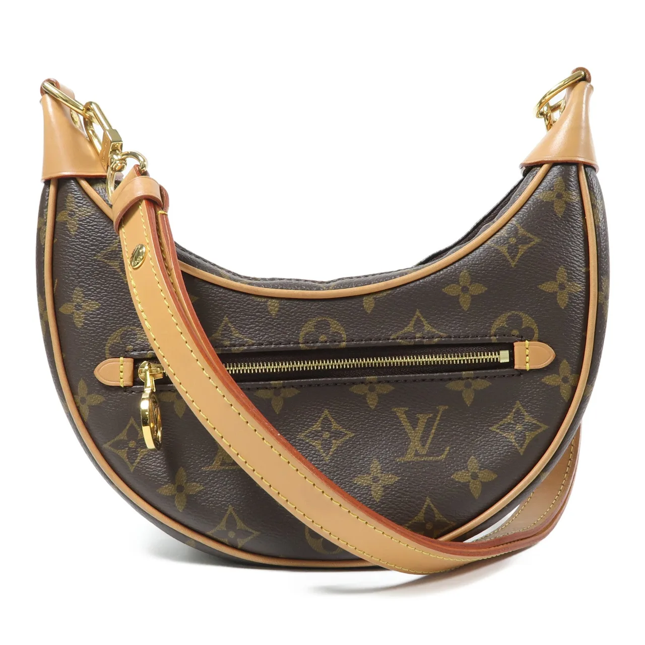 LOUIS VUITTON Loop M81098 兩用包 塗層帆布 棕色 / Brown
