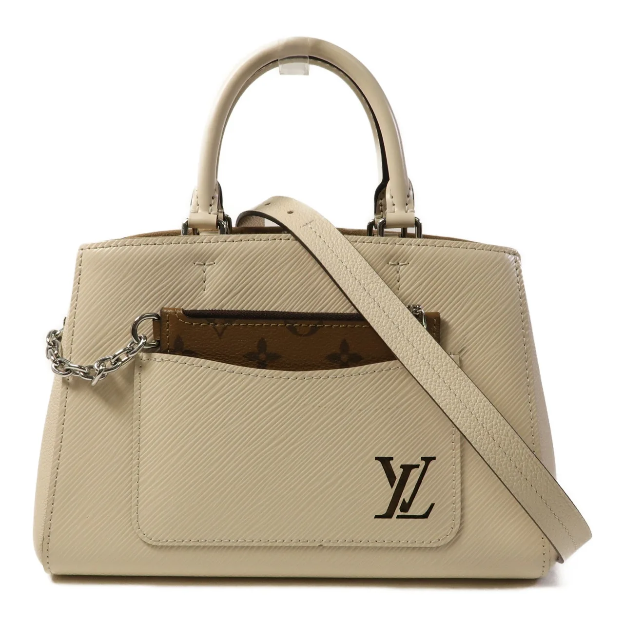 LOUIS VUITTON Marelle M20520 兩用包 牛皮 米色 / Beige