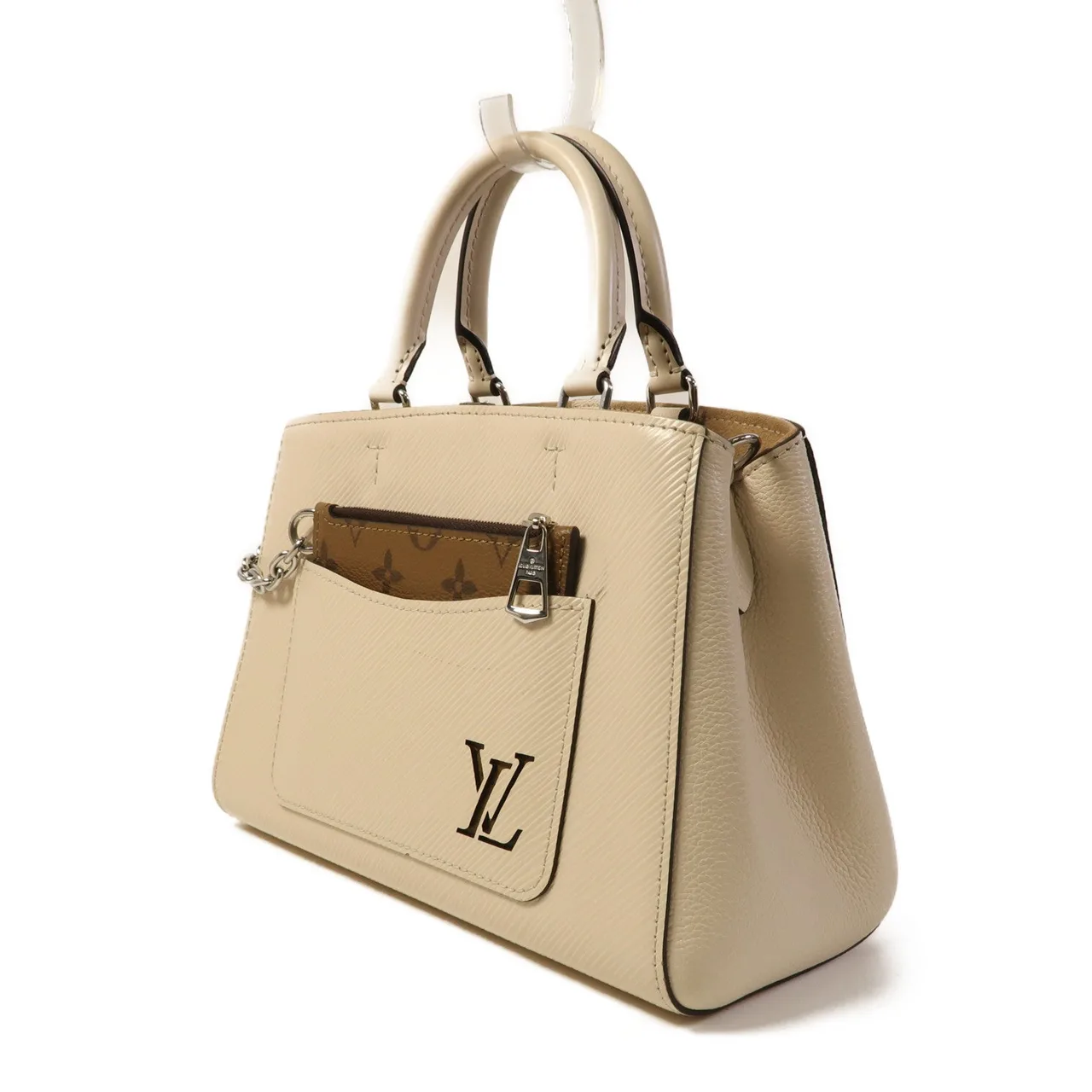 LOUIS VUITTON Marelle M20520 兩用包 牛皮 米色 / Beige 牛皮 中古品A - 縮圖 3