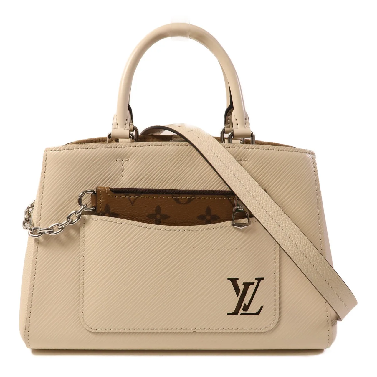 LOUIS VUITTON Marelle M20520 兩用包 牛皮 米色 / Beige 牛皮 中古品A - 縮圖 8