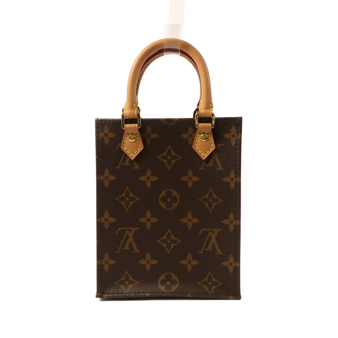 LOUIS VUITTON Petit Sac Plat M81295 兩用包 塗層帆布 棕色 / Brown 塗層帆布 中古品A - 縮圖 2