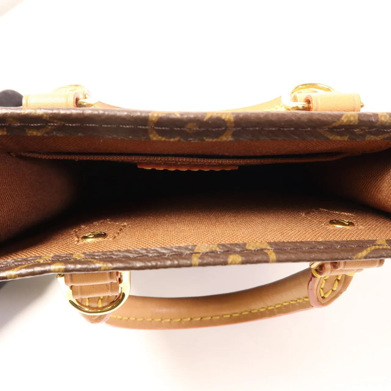 LOUIS VUITTON Petit Sac Plat M81295 兩用包 塗層帆布 棕色 / Brown 塗層帆布 中古品A - 縮圖 5