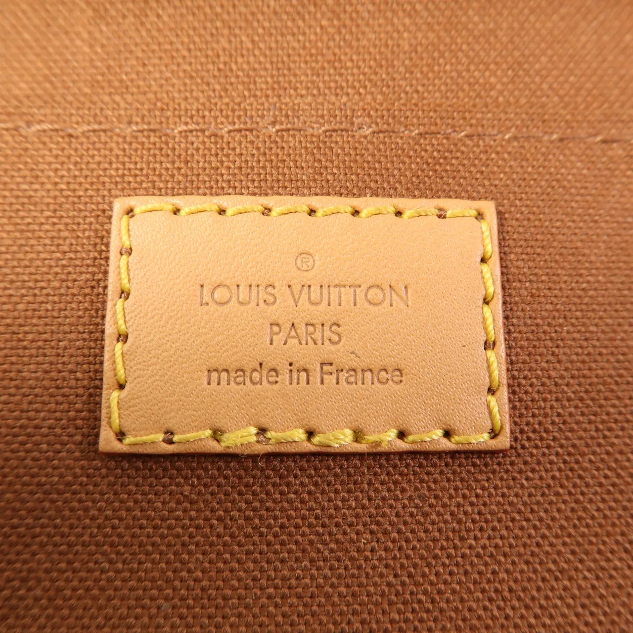LOUIS VUITTON Petit Sac Plat M81295 兩用包 塗層帆布 棕色 / Brown 塗層帆布 中古品A - 縮圖 6