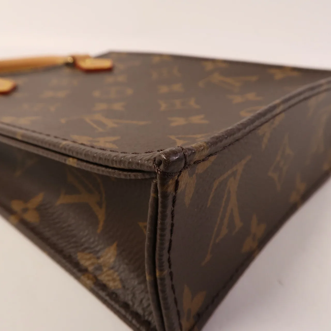 LOUIS VUITTON Petit Sac Plat M81295 兩用包 塗層帆布 棕色 / Brown 塗層帆布 中古品A - 縮圖 12