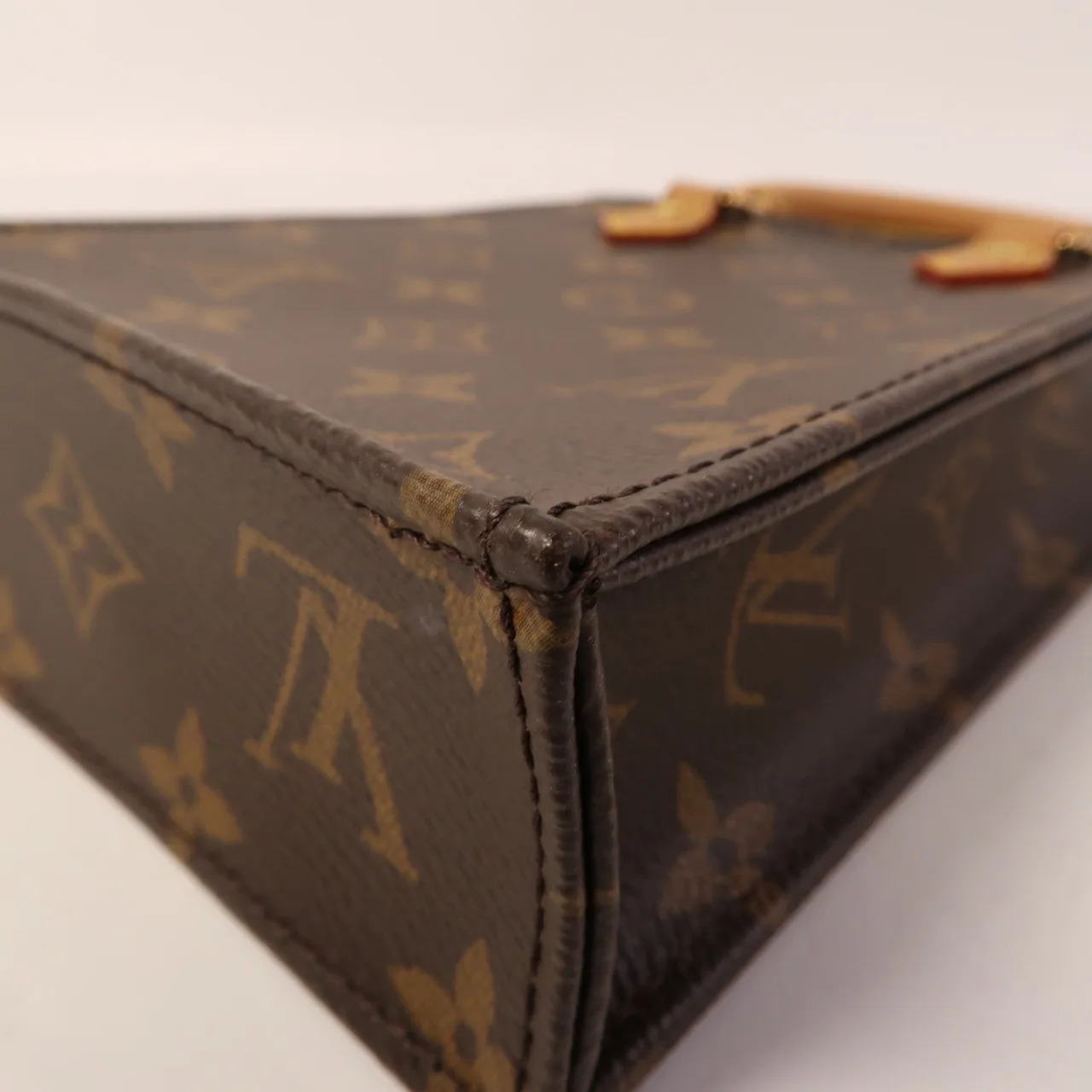 LOUIS VUITTON Petit Sac Plat M81295 兩用包 塗層帆布 棕色 / Brown 塗層帆布 中古品A - 縮圖 13