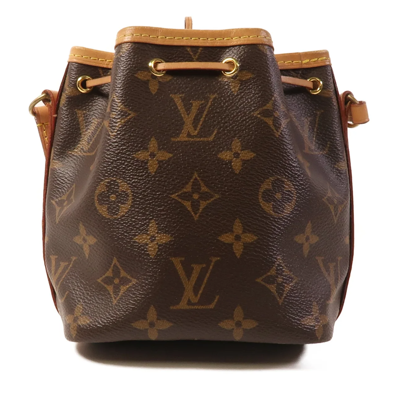 LOUIS VUITTON Nano Noe M41346 肩背包 塗層帆布 棕色 / Brown 塗層帆布 中古品B - 縮圖 2