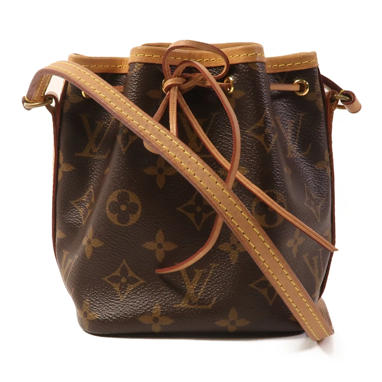 LOUIS VUITTON Nano Noe M41346 肩背包 塗層帆布 棕色 / Brown 塗層帆布 中古品B - 縮圖 9
