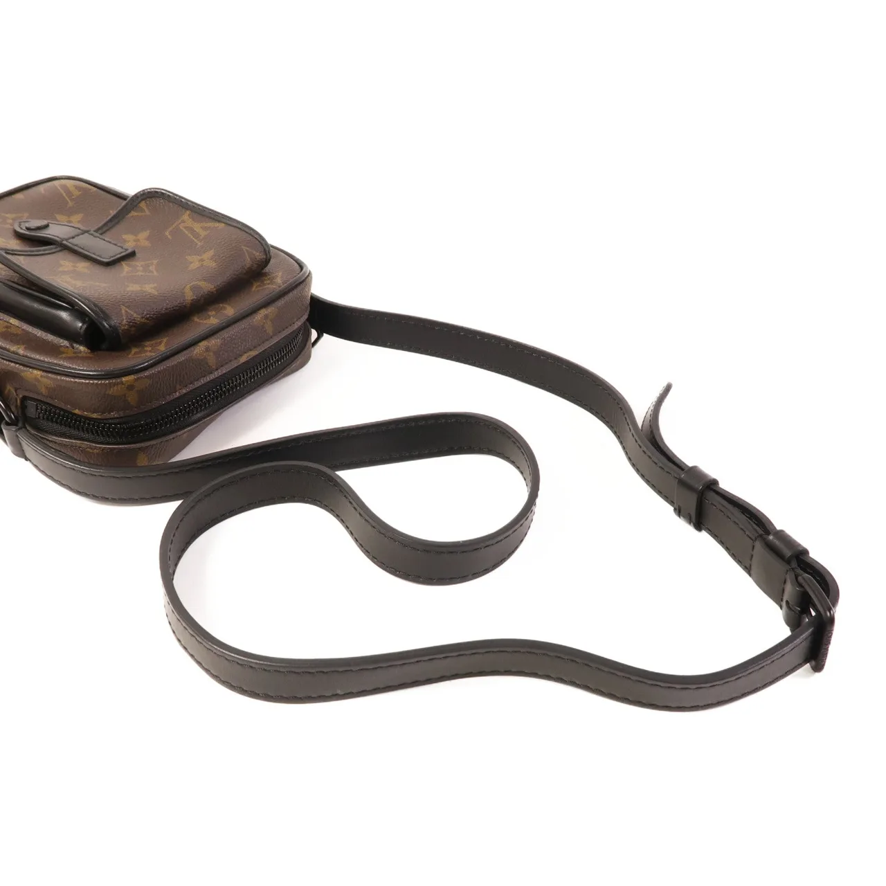 LOUIS VUITTON Christopher M69404 肩背包 塗層帆布 棕色 / 黑色 / Brown 塗層帆布 中古品B - 縮圖 7