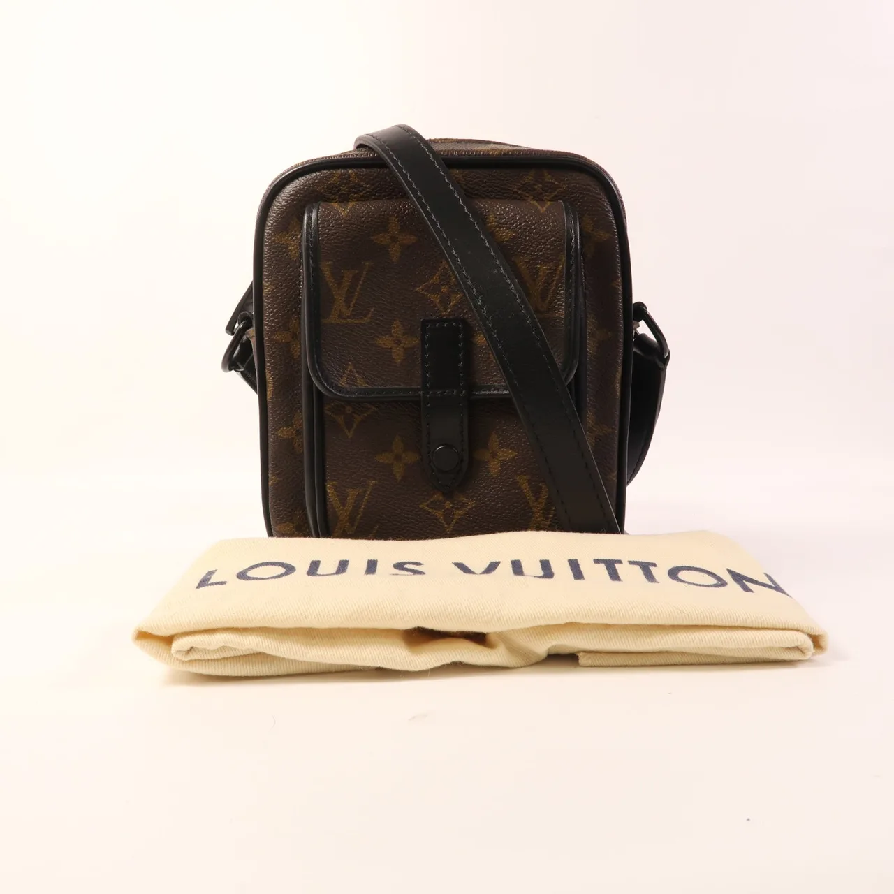 LOUIS VUITTON Christopher M69404 肩背包 塗層帆布 棕色 / 黑色 / Brown 塗層帆布 中古品B - 縮圖 8