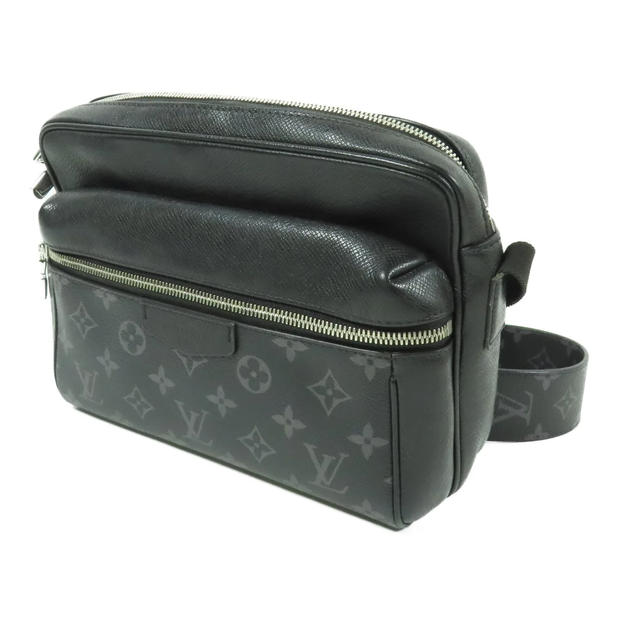 LOUIS VUITTON Outdoor Messenger M30233 肩背包 塗層帆布 黑色 / Black 塗層帆布 中古品A - 縮圖 3